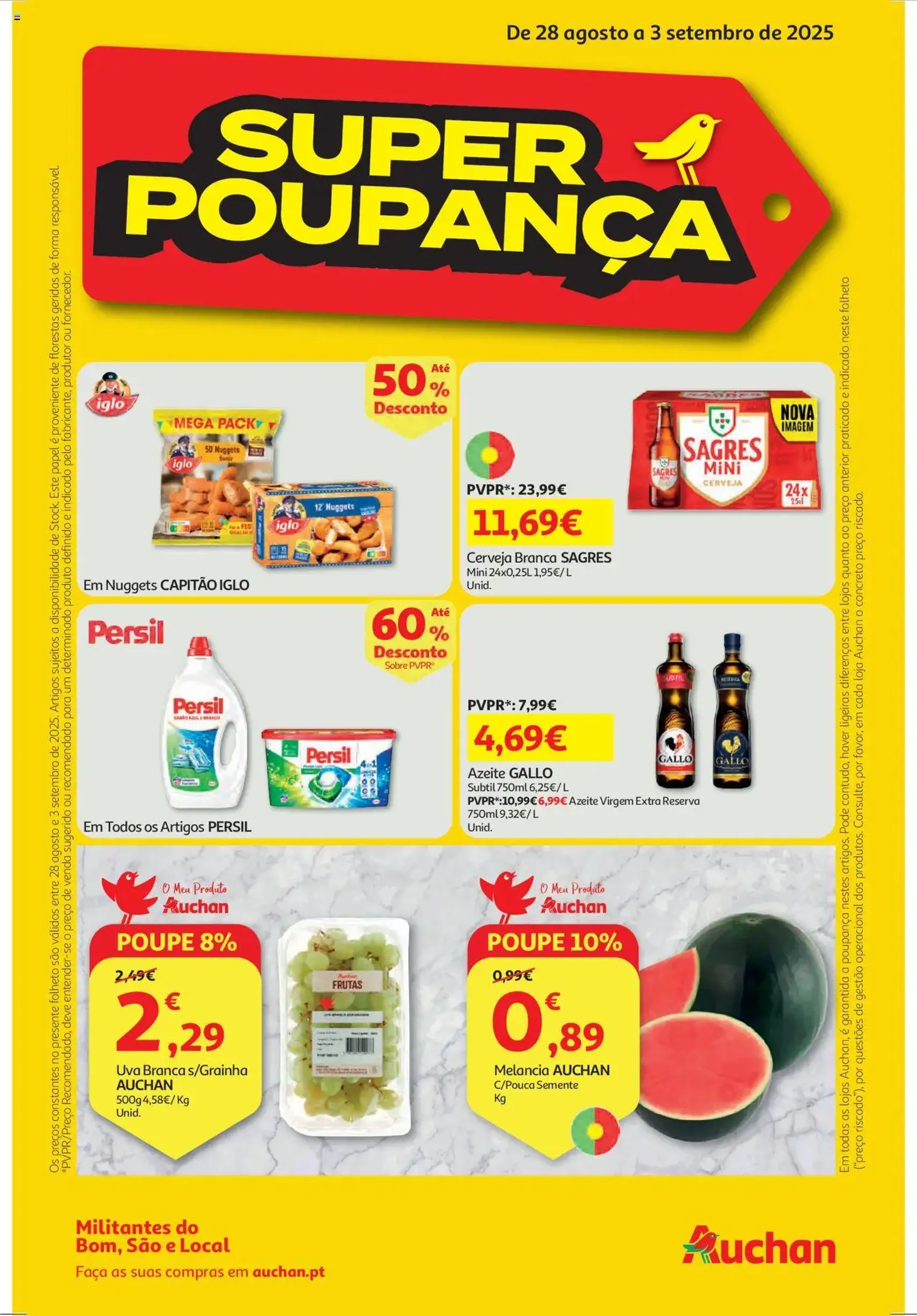 Auchan folheto - folheto válido a partir de 28/08/2025 página 1 de 40 Auchan folheto - folheto válido a partir de 28/08/2025 página 1 de 40