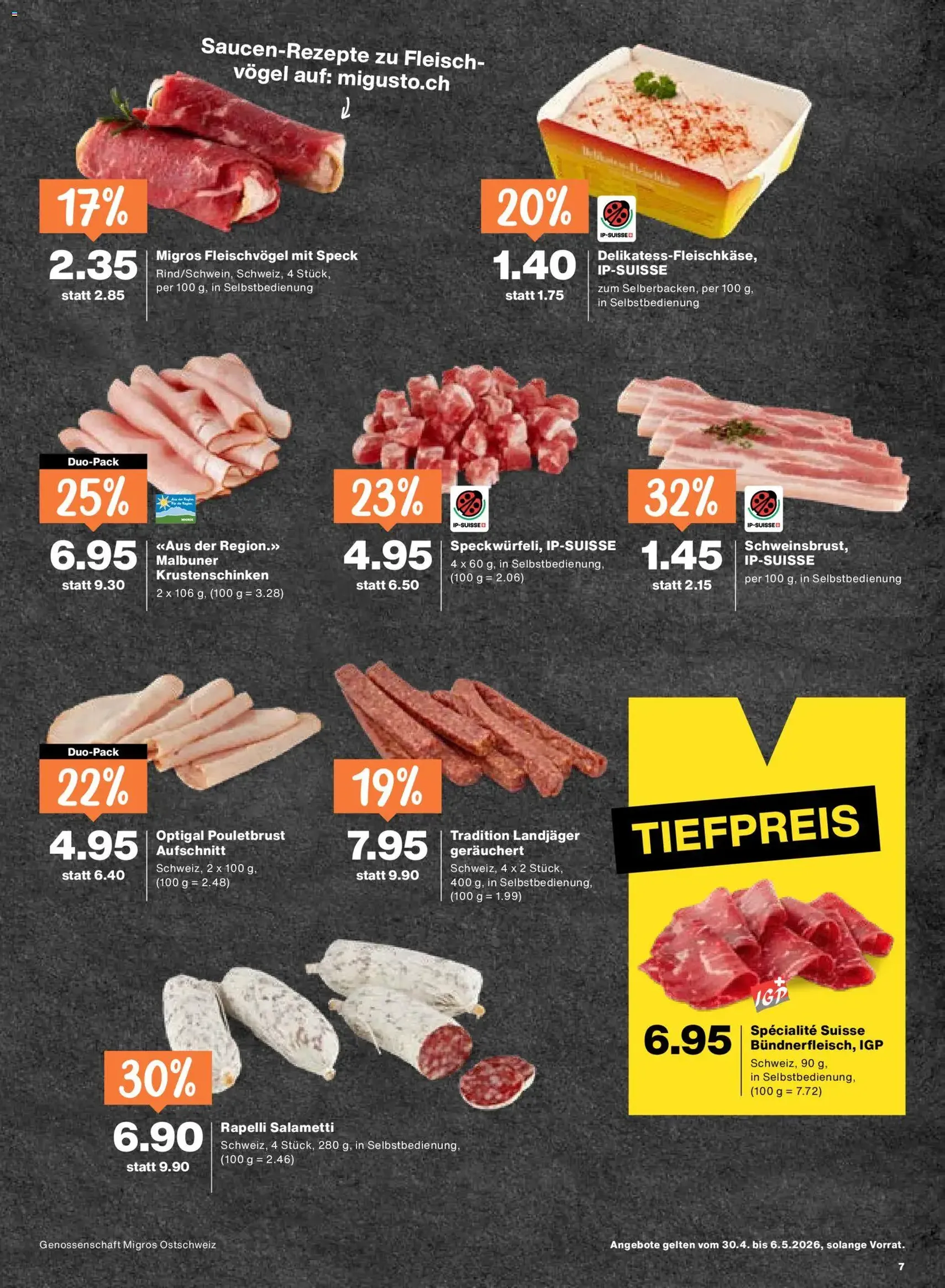 Migros aktionen - Gültiger Prospekt ab 30.04.2026, Seite 7 von insgesamt 24
