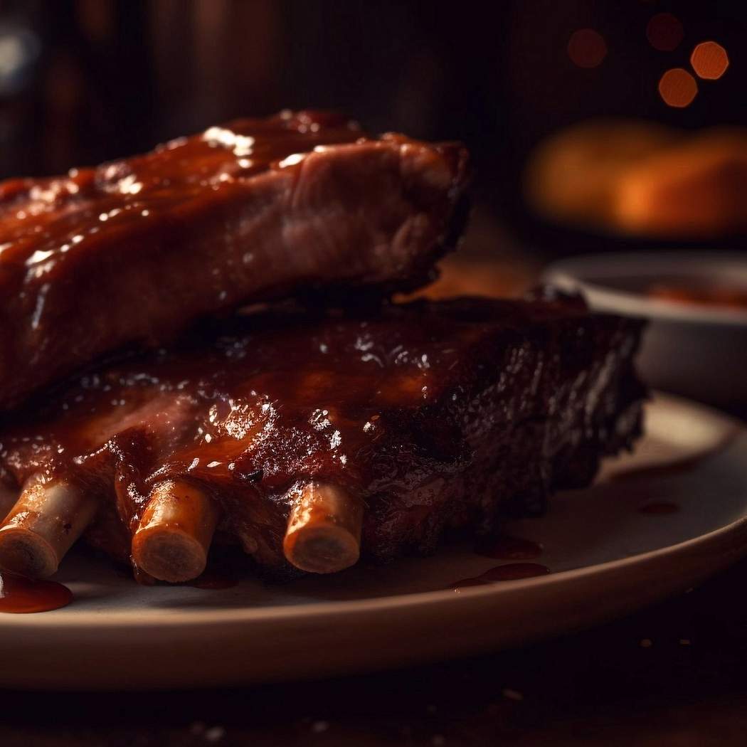 Pečené rebierka v medovo-horčicovej marináde