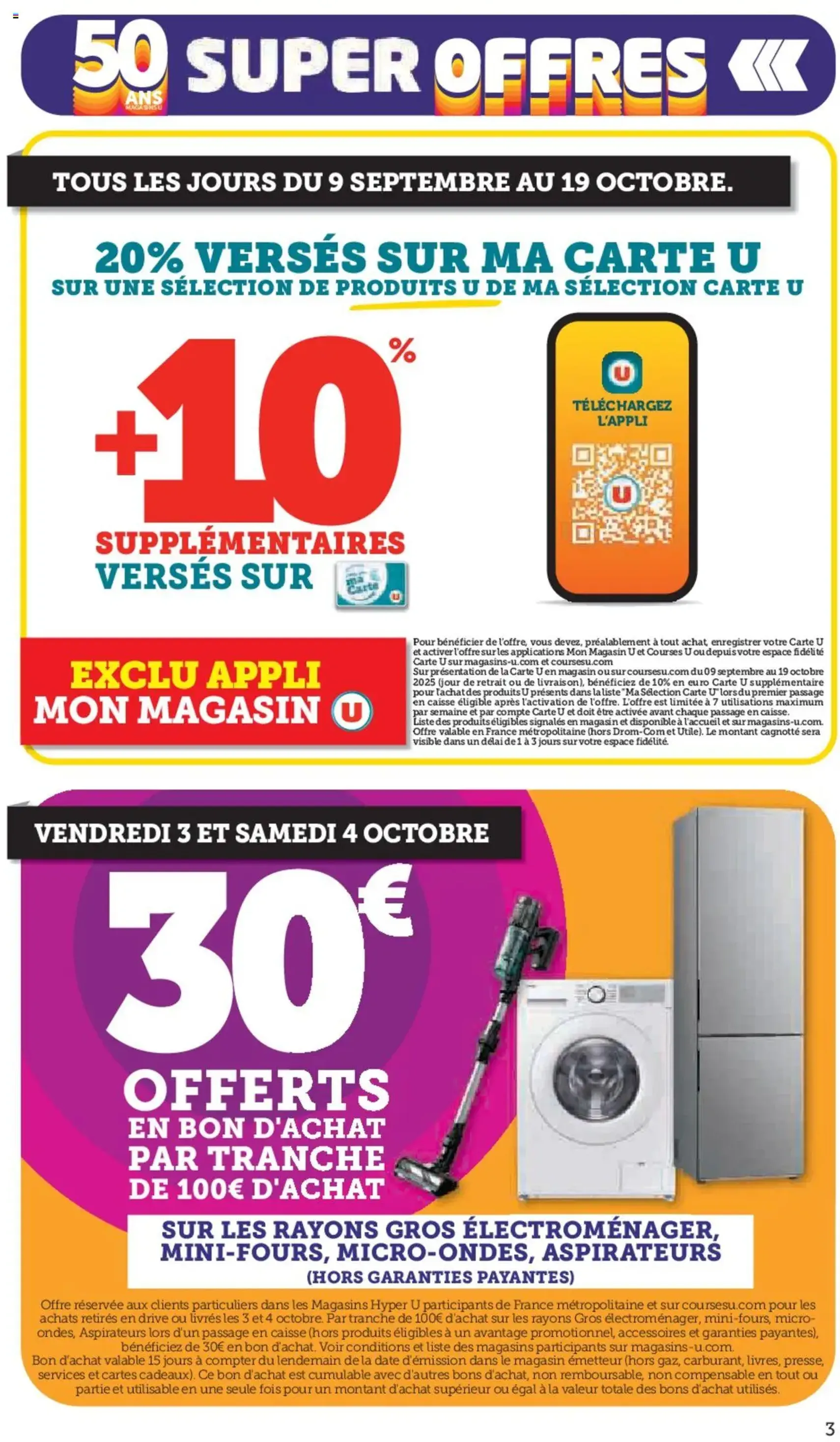 Hyper U catalogue - brochure valable à partir du 30/09/2025, page 3 sur 48