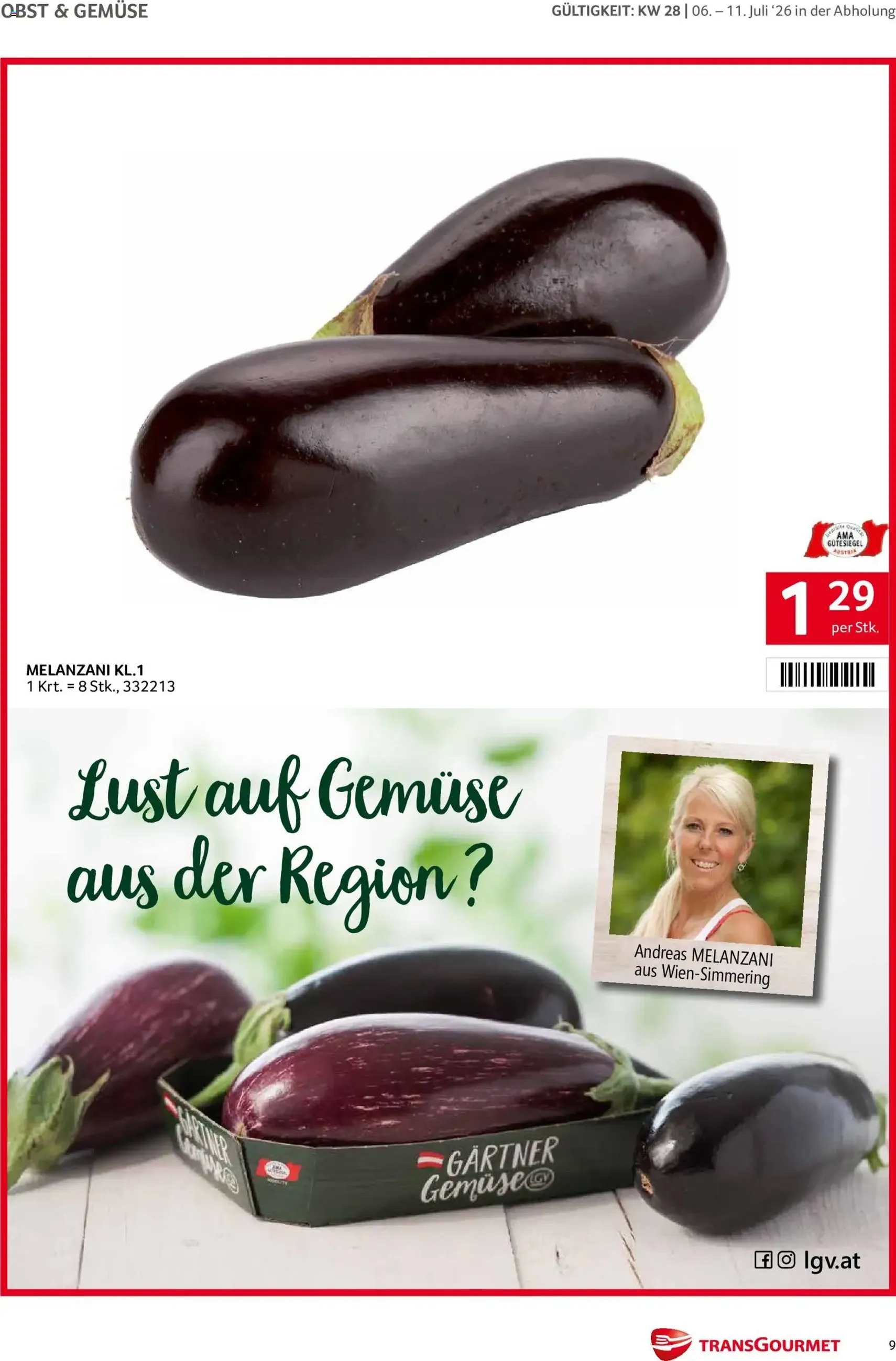 Transgourmet Flugblatt - Gültiger Prospekt ab 06.07.2026, Seite 9 von insgesamt 28