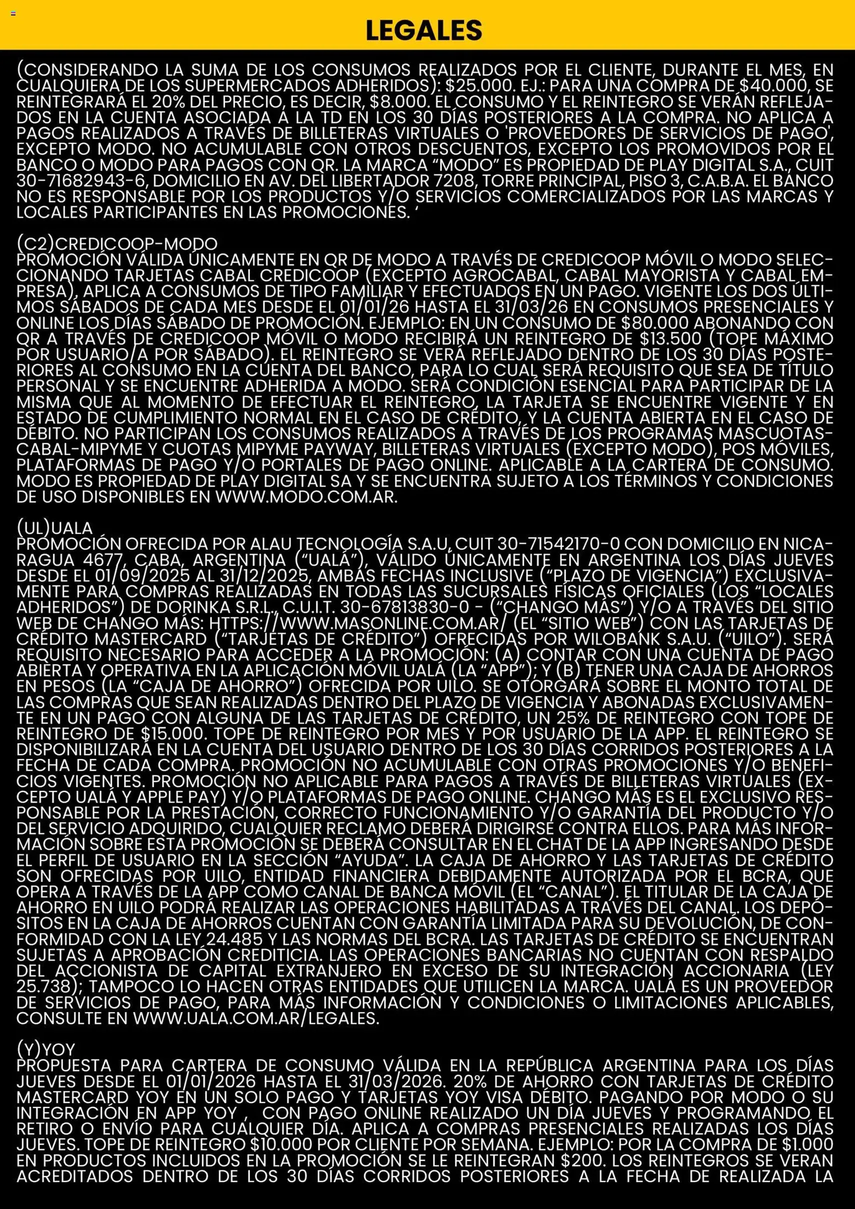 Changomas ofertas - folleto válido desde 01/01/2026 página 9 de 12