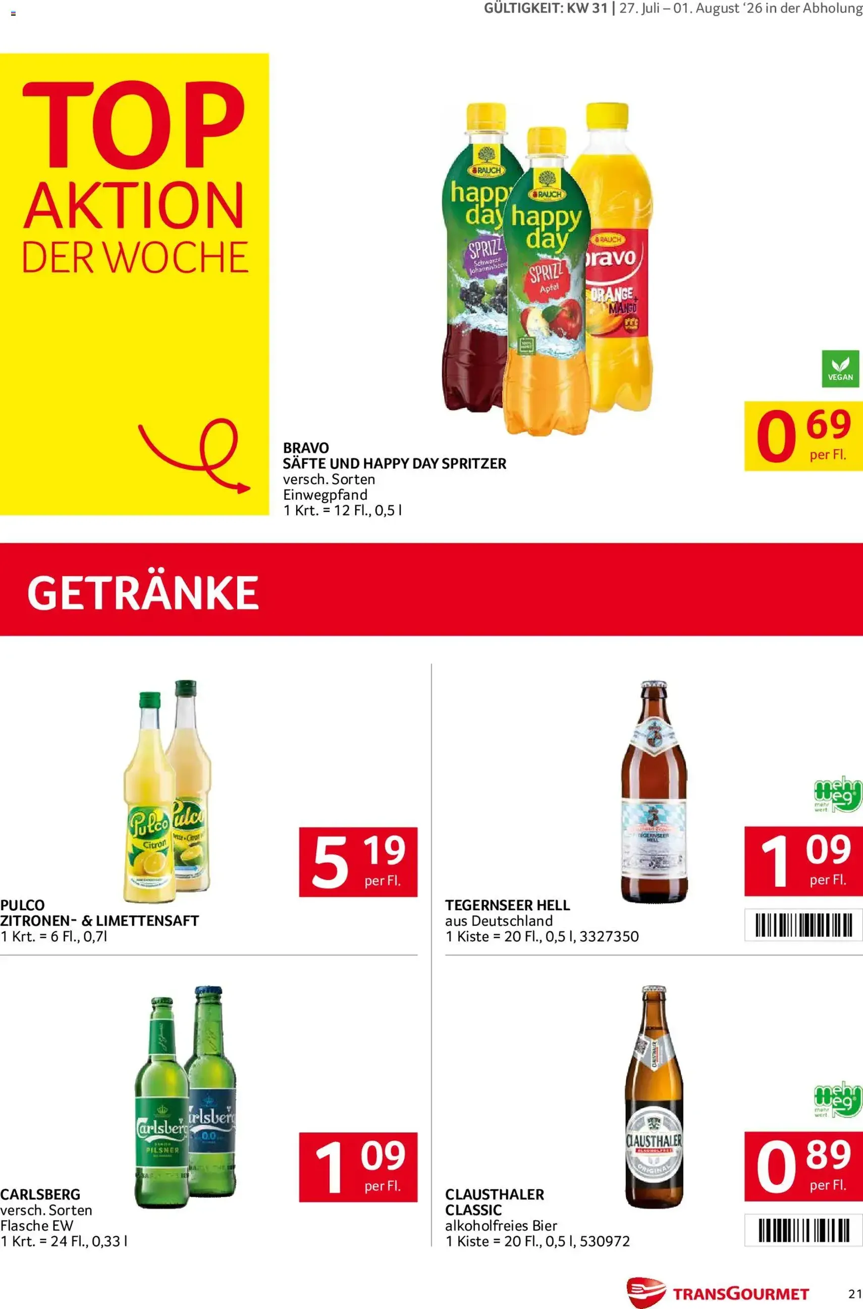 Transgourmet Flugblatt - Gültiger Prospekt ab 27.07.2026, Seite 21 von insgesamt 32