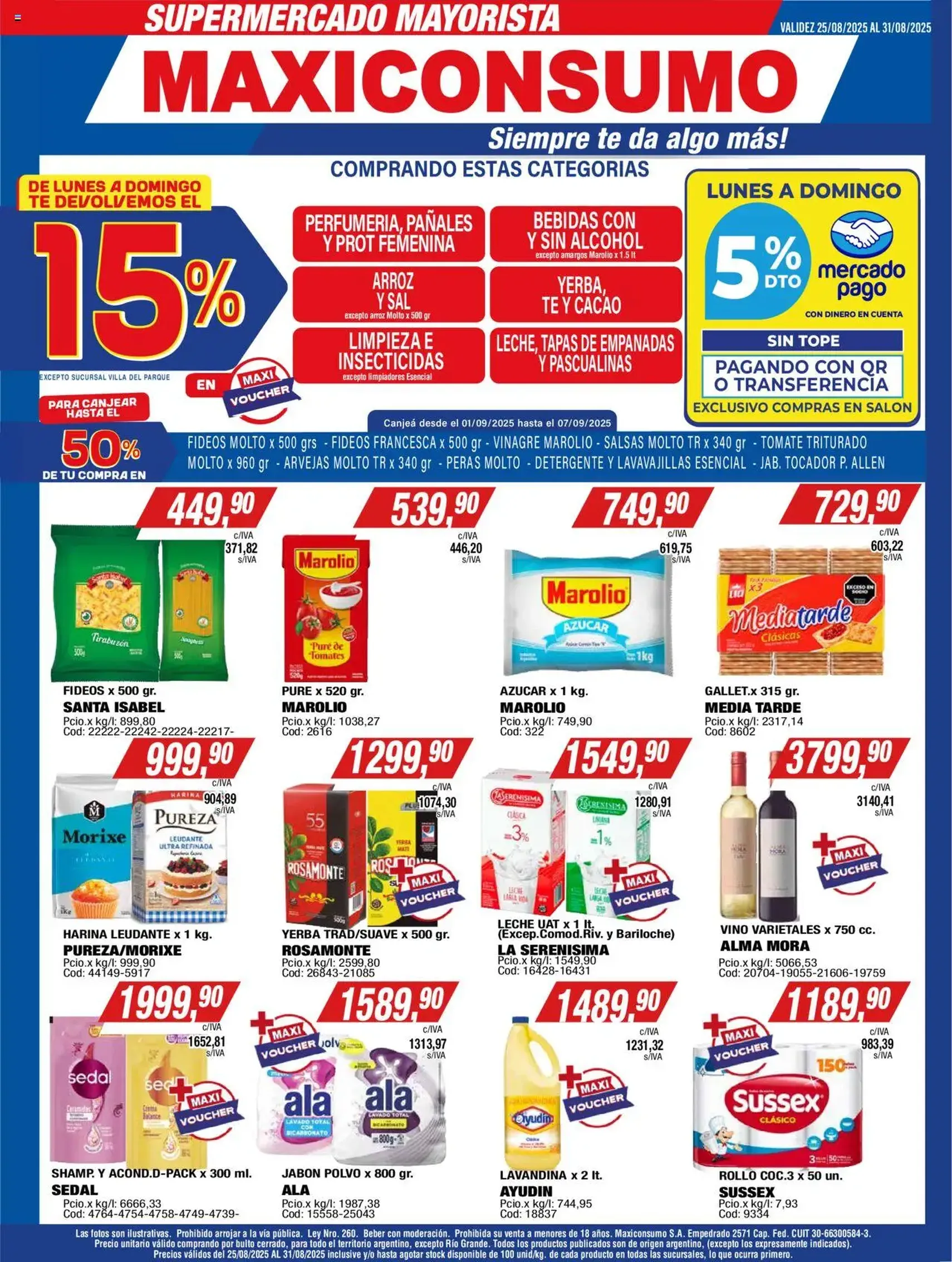 Maxiconsumo ofertas - folleto válido desde 25/08/2025 página 1 de 9 Maxiconsumo ofertas - folleto válido desde 25/08/2025 página 1 de 9