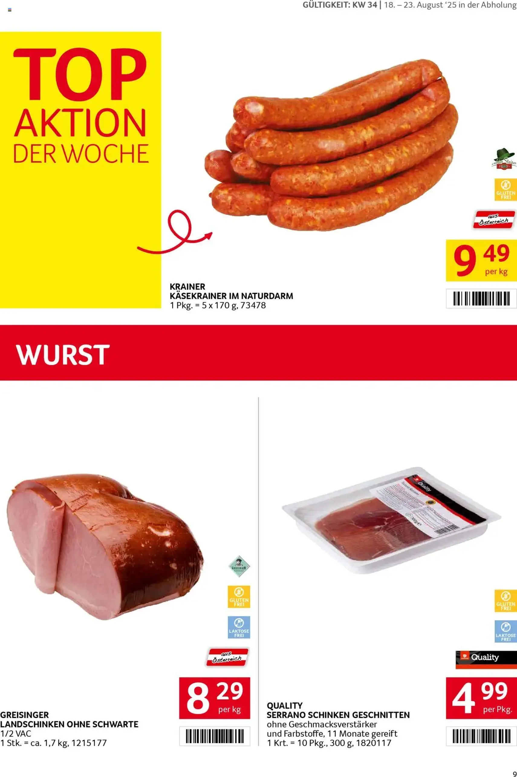 Transgourmet Flugblatt - Gültiger Prospekt ab 17.08.2025, Seite 9 von insgesamt 27
