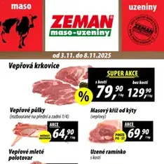 Prodejny Zeman leták - náhled letáku platný od 03.11.2025