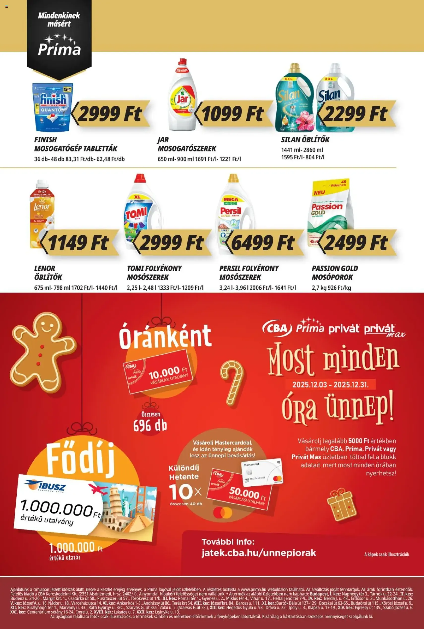 CBA Príma Akciós újság - 2025.12.13. érvényes szórólap 12 oldal 12 oldalból