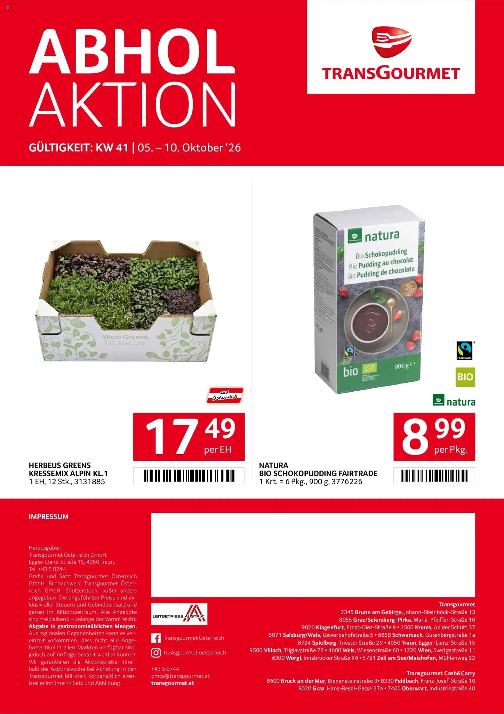 Transgourmet Flugblatt - Gültiger Prospekt ab 05.10.2026, Seite 28 von insgesamt 28