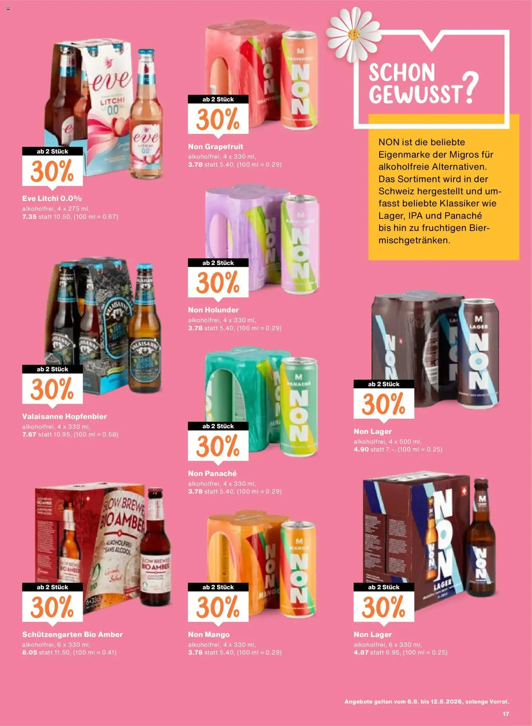 Migros aktionen - Gültiger Prospekt ab 06.08.2026, Seite 17 von insgesamt 24