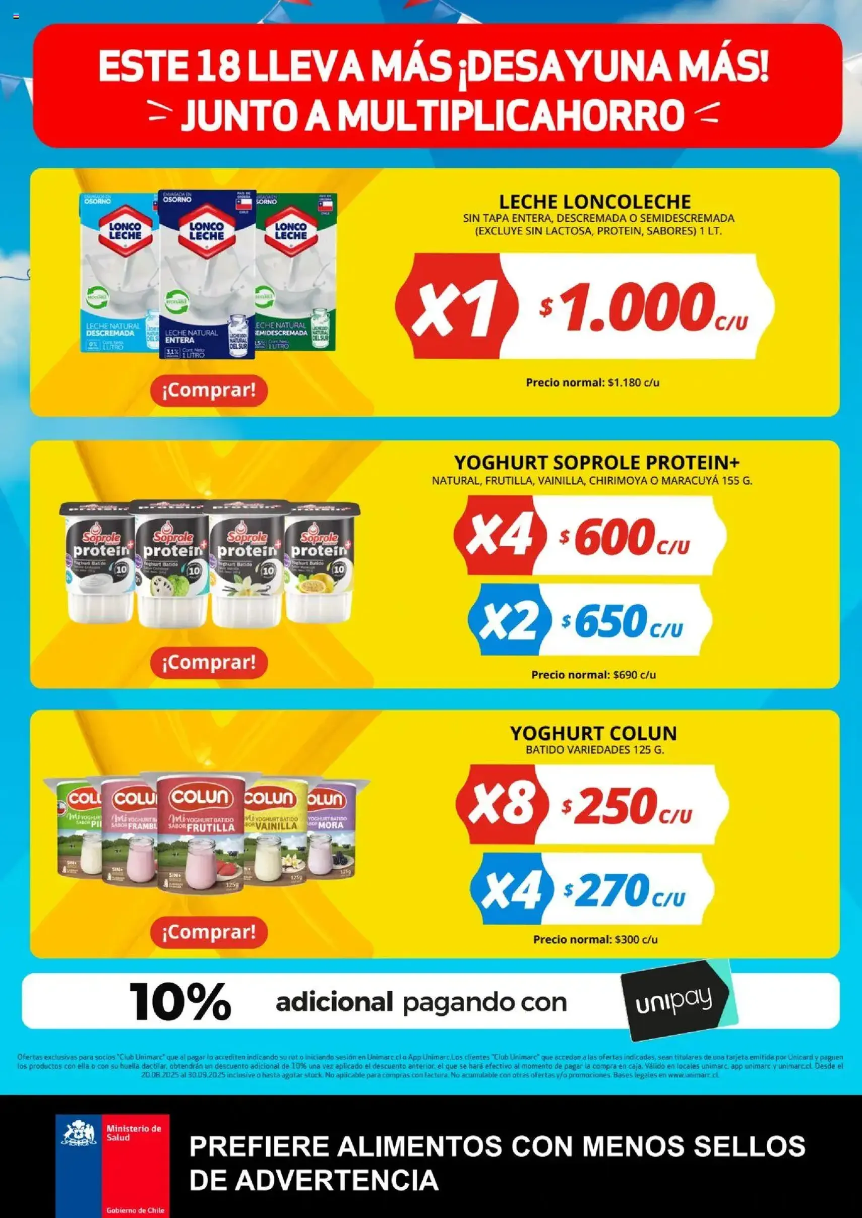 Unimarc ofertas - folleto válido desde 19.08.2025 página 3 de 11 Unimarc ofertas - folleto válido desde 19.08.2025 página 3 de 11