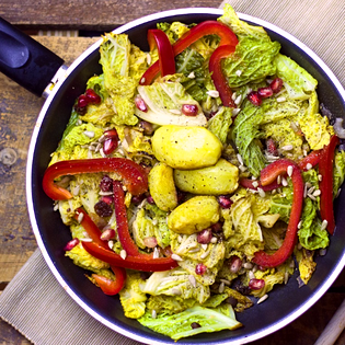 Recipe preview Savoy cabbage pan with potatoes and bacon