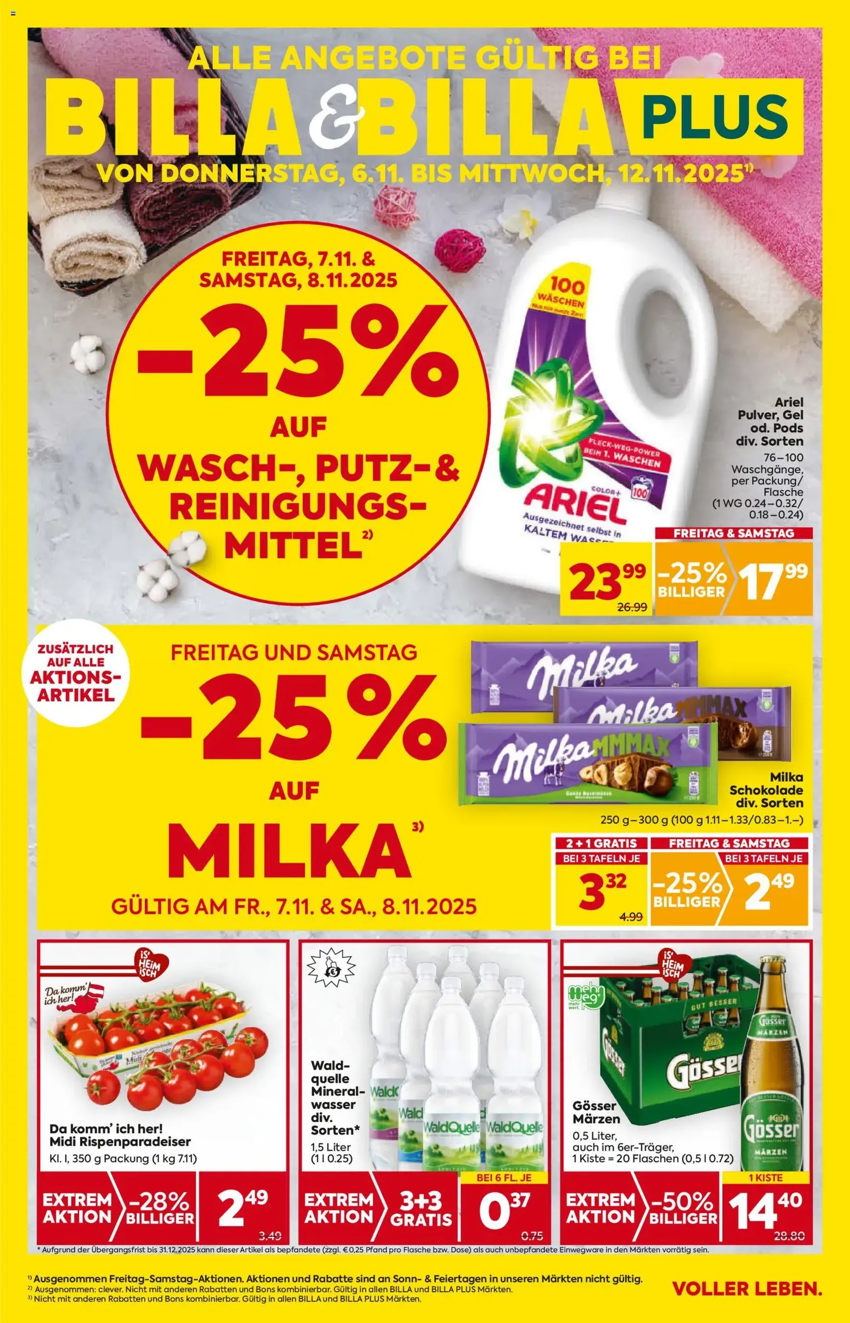 Billa Flugblatt - Gültiger Prospekt ab 06.11.2025, Seite 1 von insgesamt 22