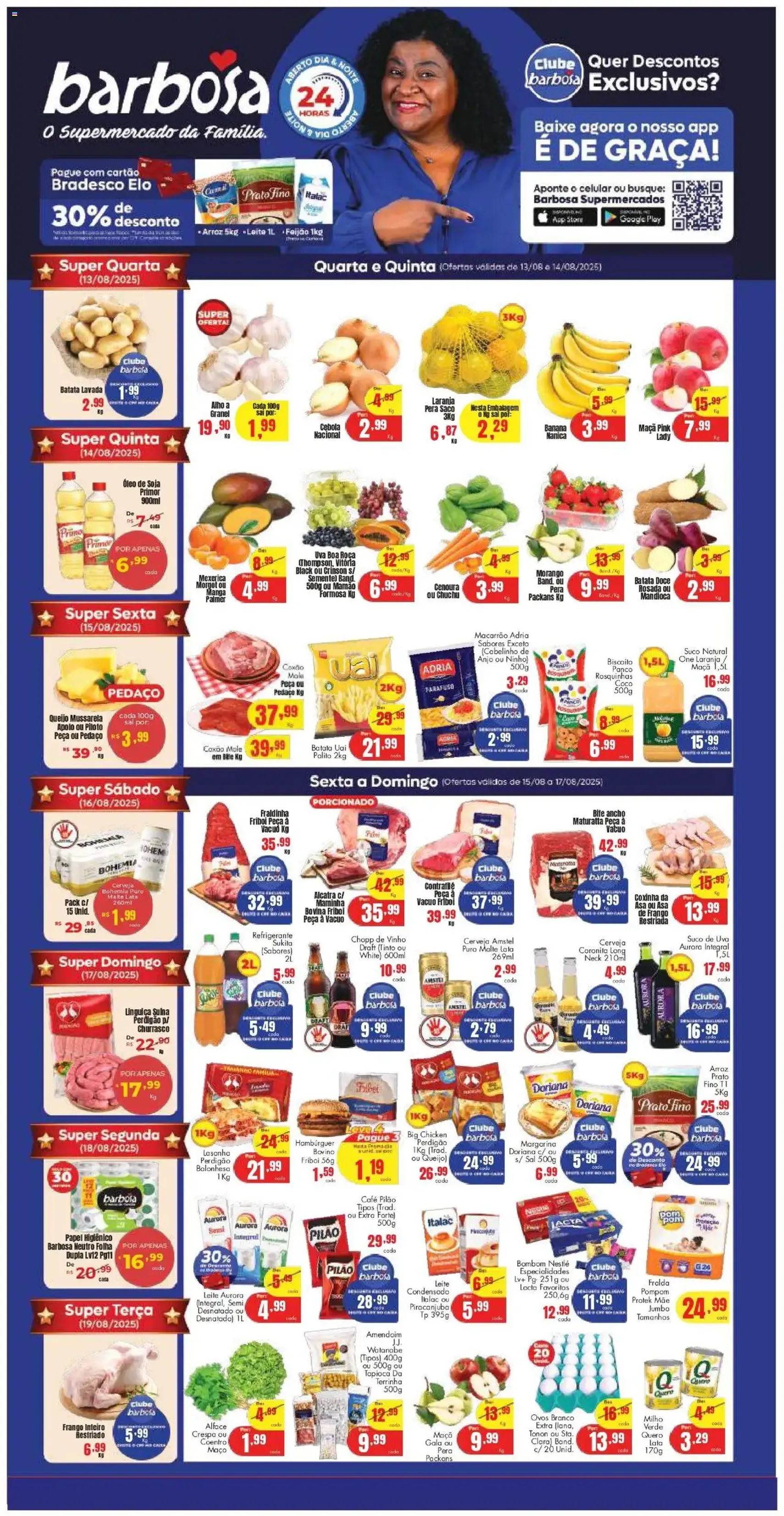 Barbosa Supermercados - Ofertas da semana - folheto válido a partir de 13/08/2025 página 1 de 4