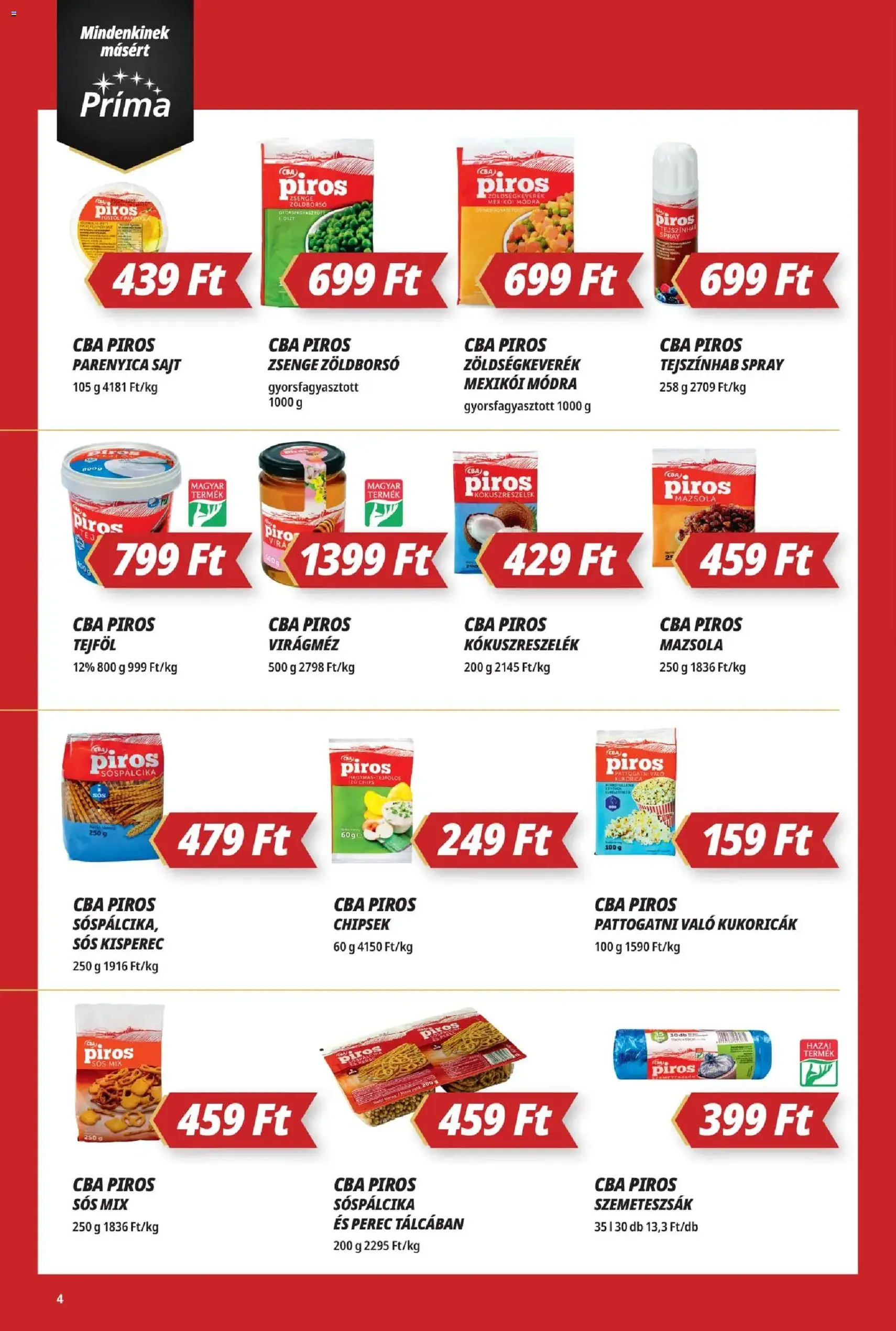 CBA Príma Akciós újság - 2025.12.13. érvényes szórólap 4 oldal 12 oldalból