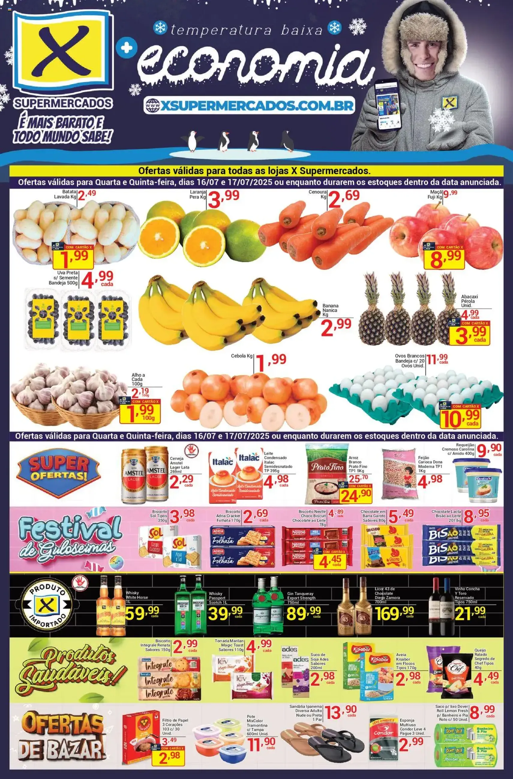 X Supermercados - Ofertas da semana - folheto válido a partir de 16/07/2025 página 1 de 2