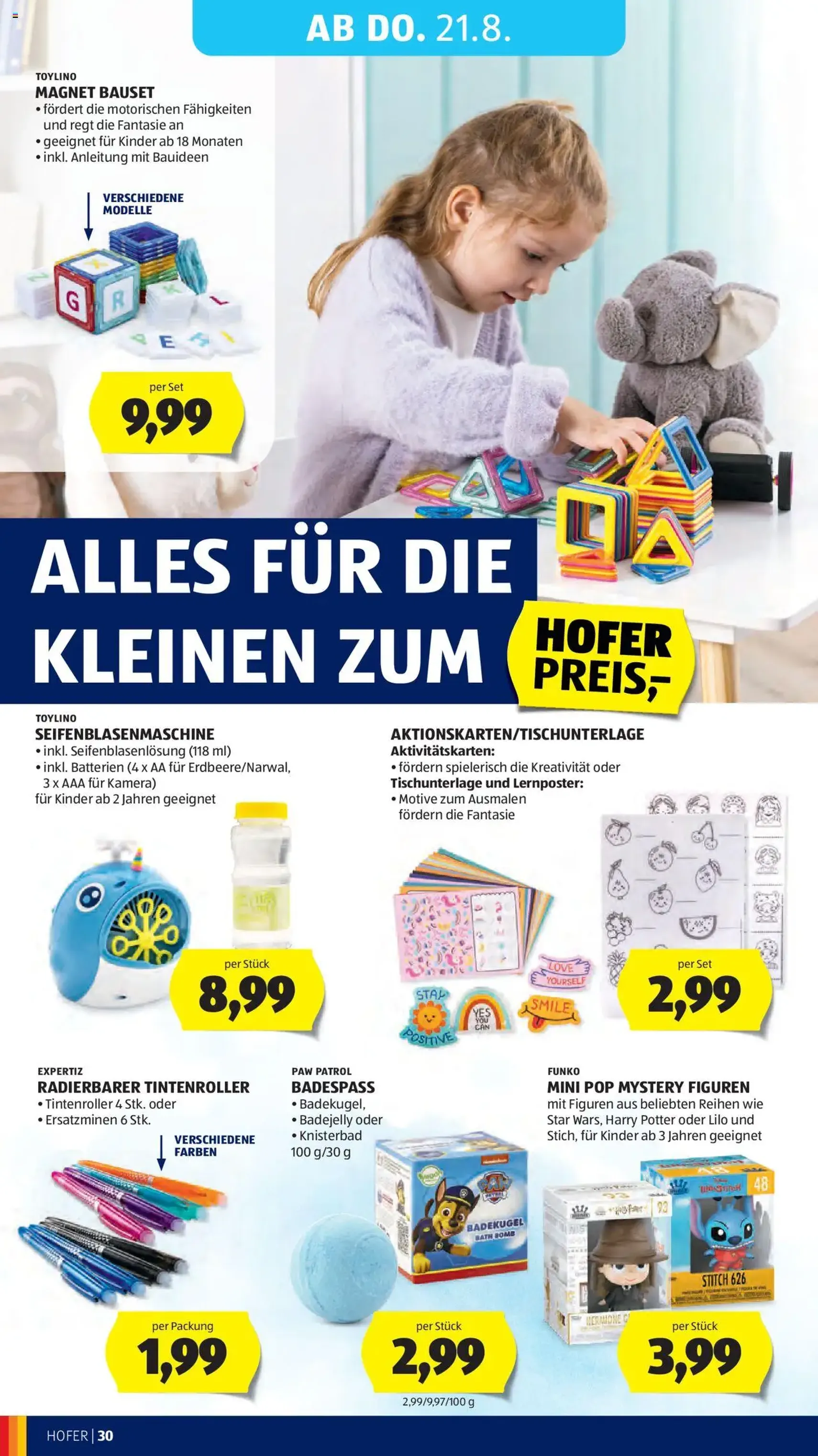 Hofer Flugblatt - Gültiger Prospekt ab 14.08.2025, Seite 34 von insgesamt 45
