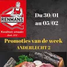 Renmans folder / publicité - voorvertoning van de folder geldig vanaf 30/01/2026