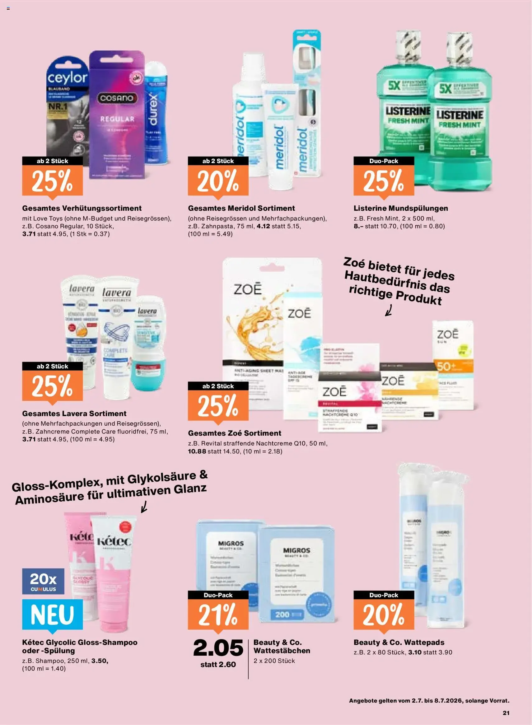 Migros aktionen - Gültiger Prospekt ab 02.07.2026, Seite 21 von insgesamt 24