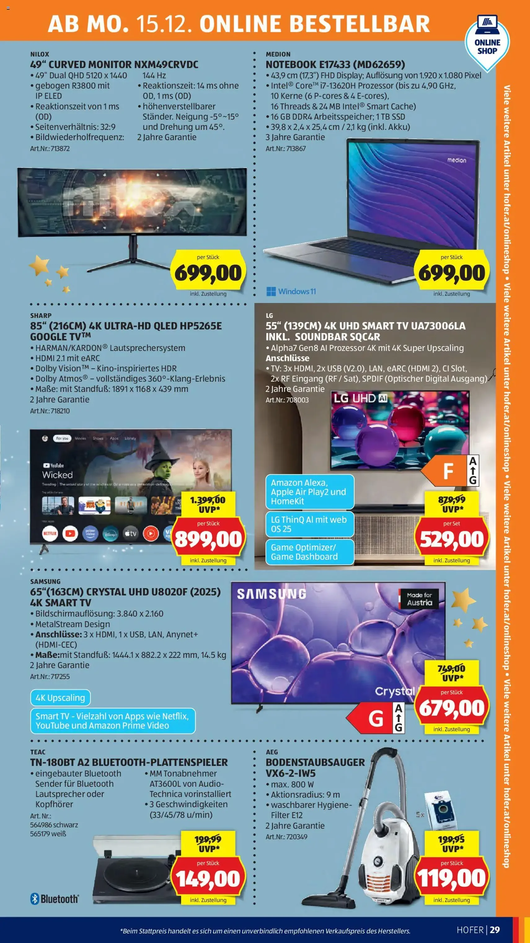 Hofer Flugblatt - Gültiger Prospekt ab 12.12.2025, Seite 41 von insgesamt 53