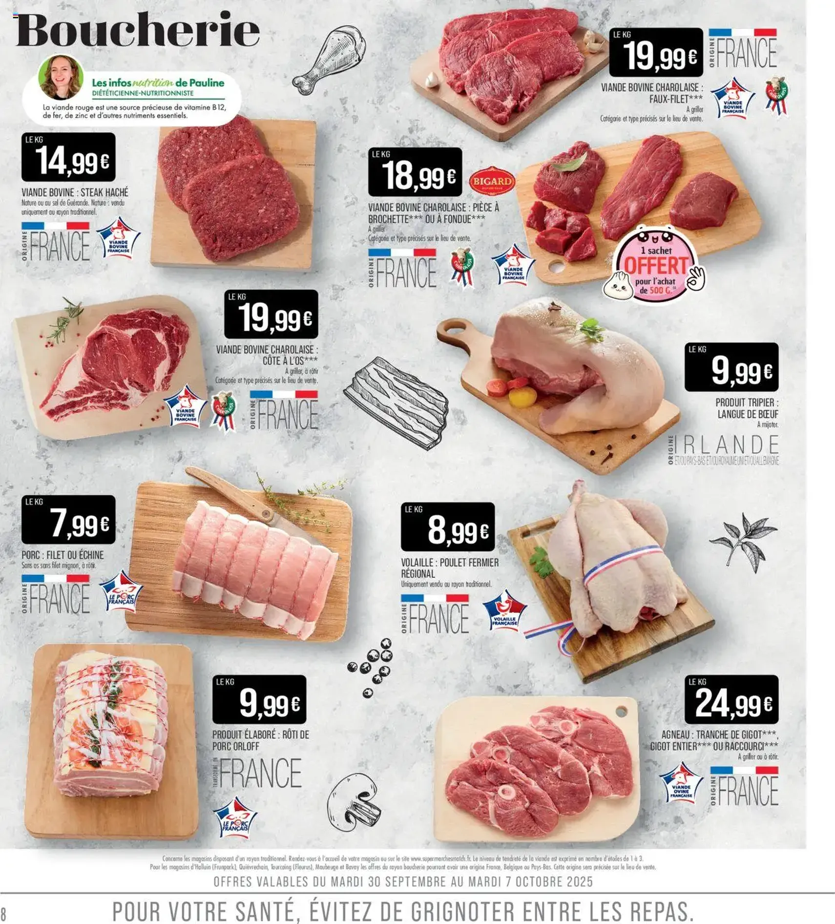 Match Supermarché catalogue - brochure valable à partir du 30/09/2025, page 8 sur 26