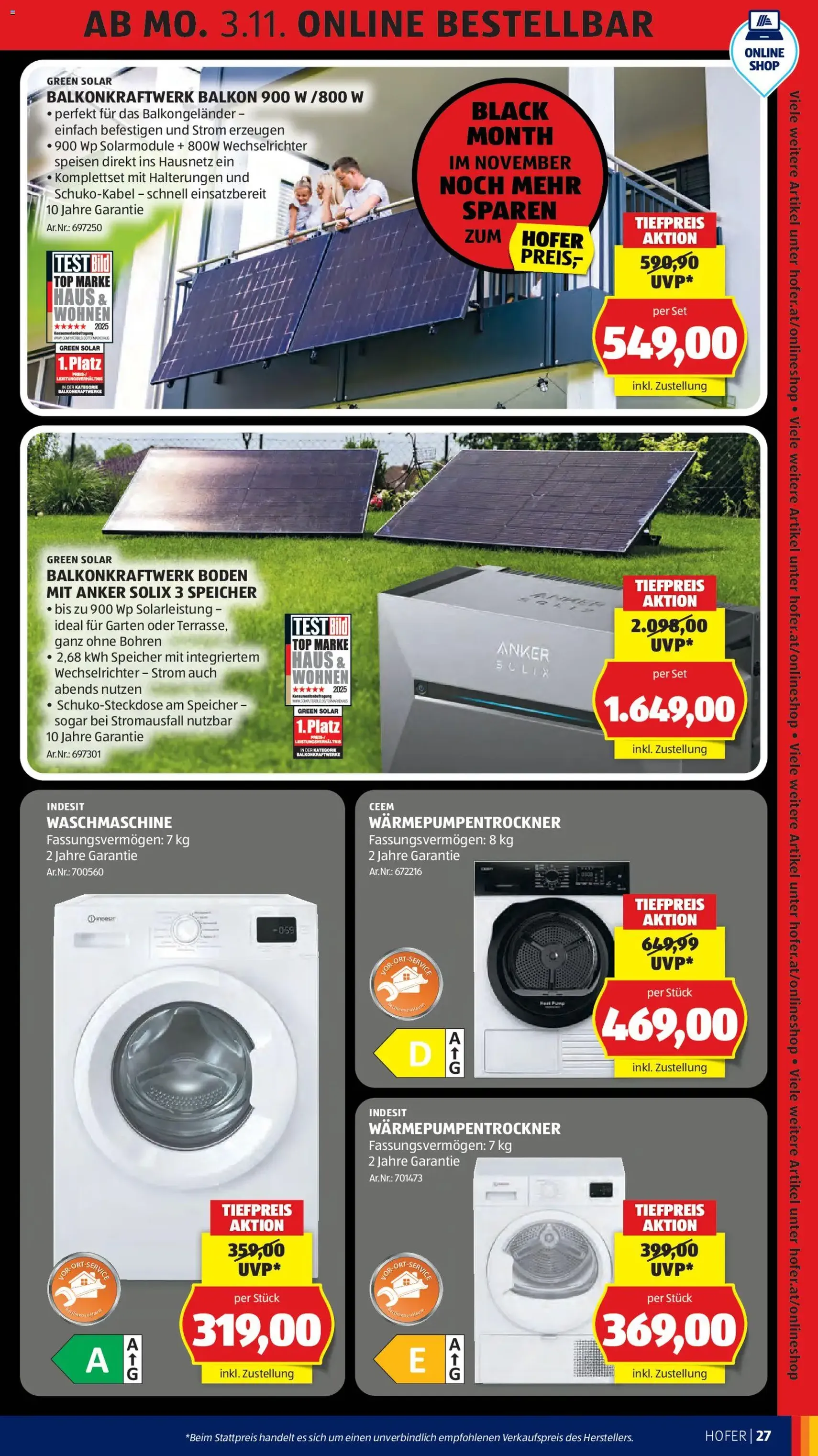 Hofer Flugblatt - Gültiger Prospekt ab 30.10.2025, Seite 31 von insgesamt 45
