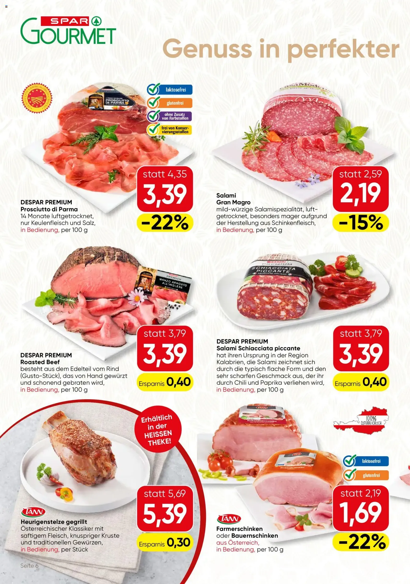 SPAR Gourmet Flugblatt - Gültiger Prospekt ab 30.07.2026, Seite 6 von insgesamt 12