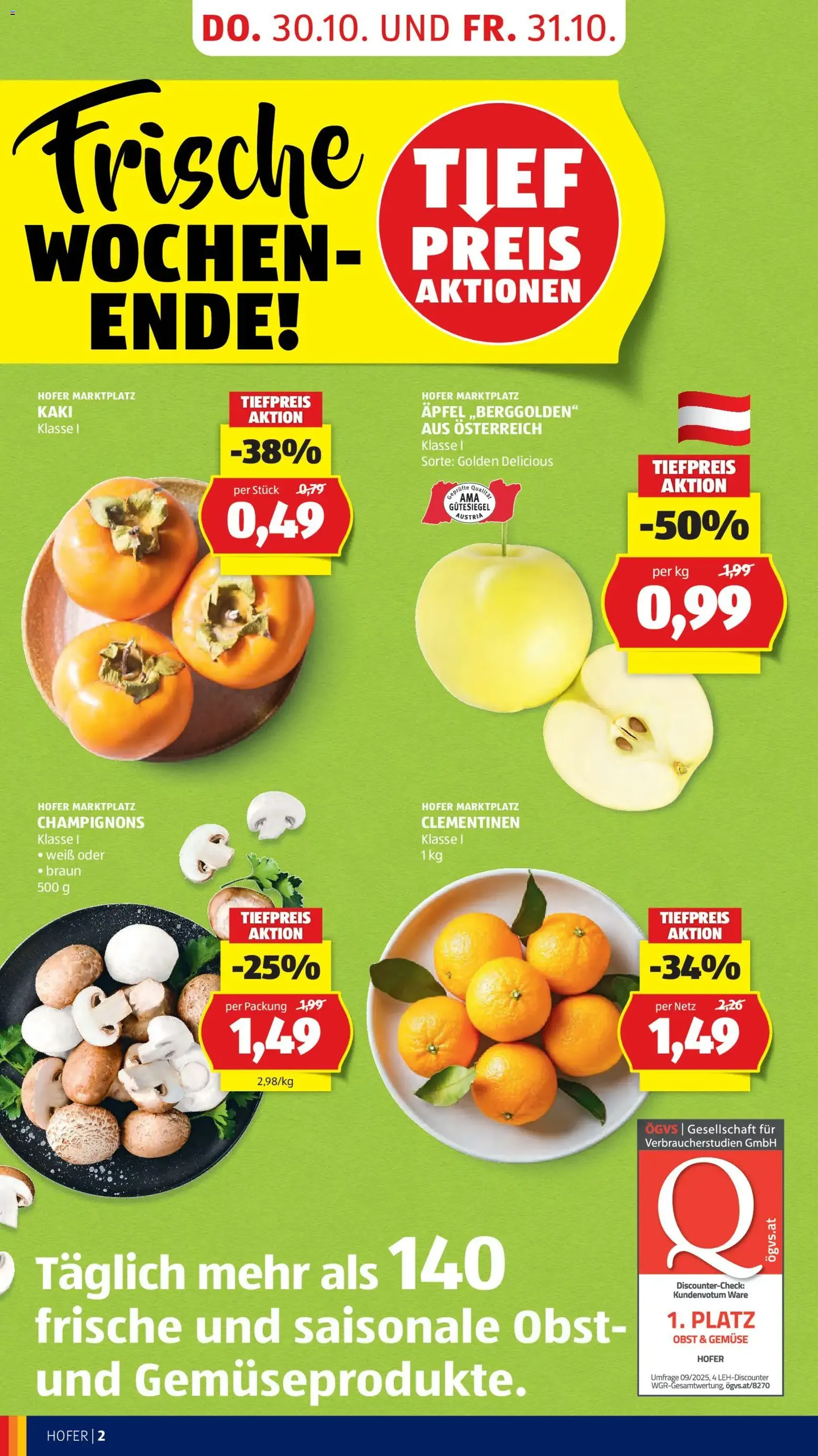 Hofer AT Akciós újság - 2025.10.31. érvényes szórólap 4 oldal 45 oldalból