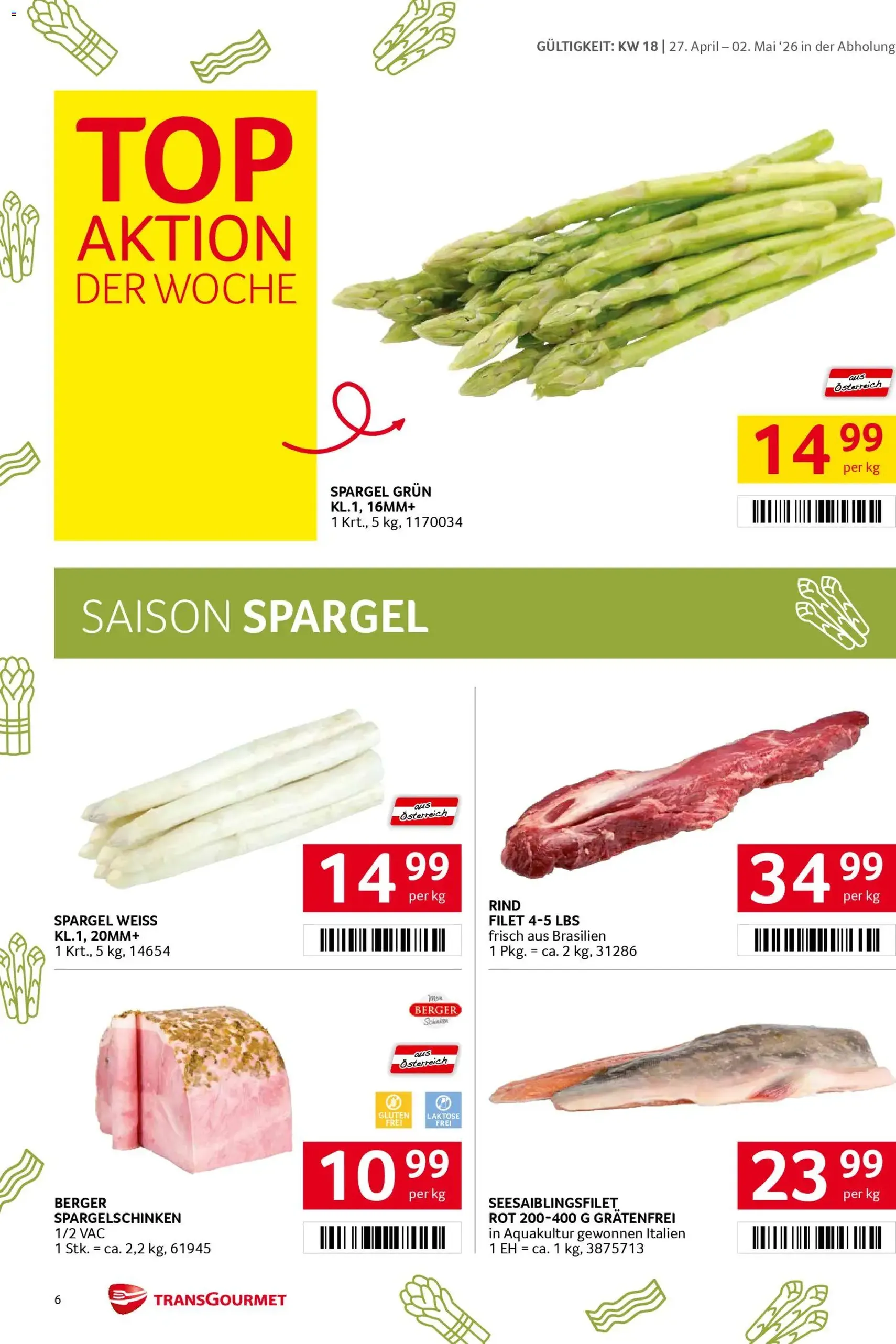 Transgourmet Flugblatt - Gültiger Prospekt ab 27.04.2026, Seite 6 von insgesamt 31