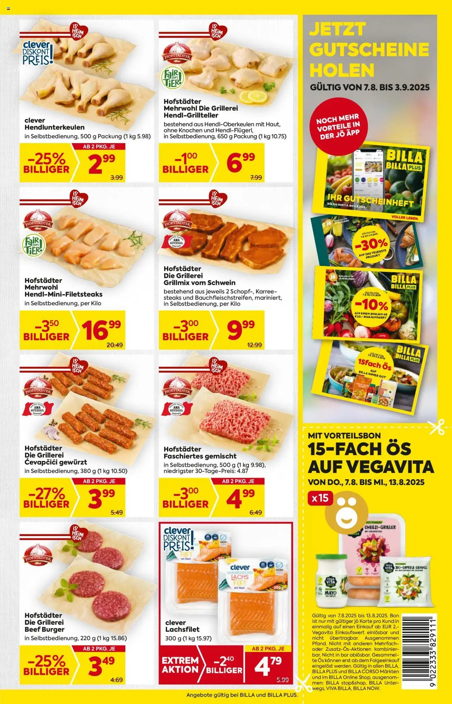 Billa Flugblatt - Gültiger Prospekt ab 07.08.2025, Seite 5 von insgesamt 16