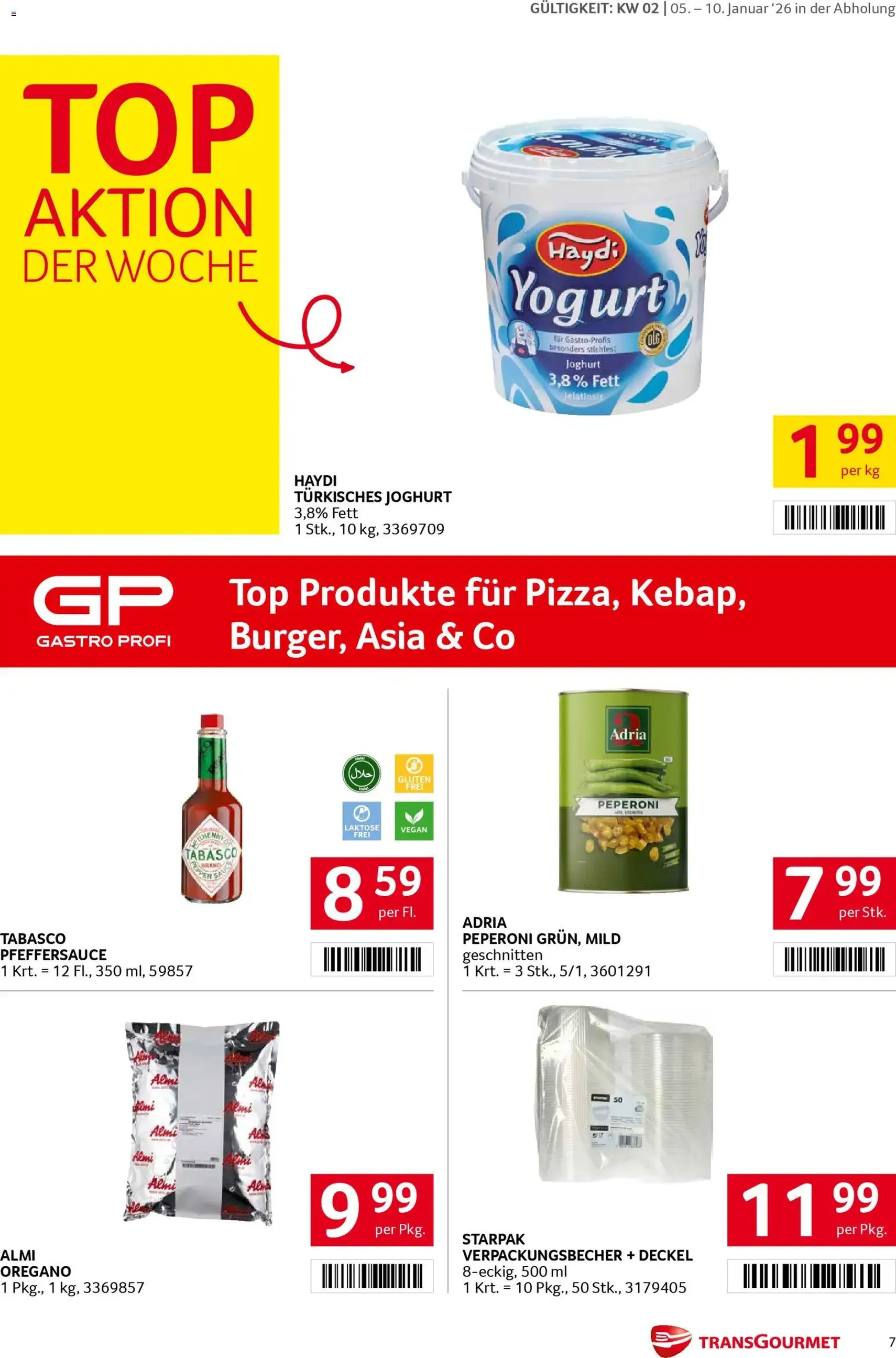 Transgourmet Flugblatt - Gültiger Prospekt ab 05.01.2026, Seite 7 von insgesamt 35