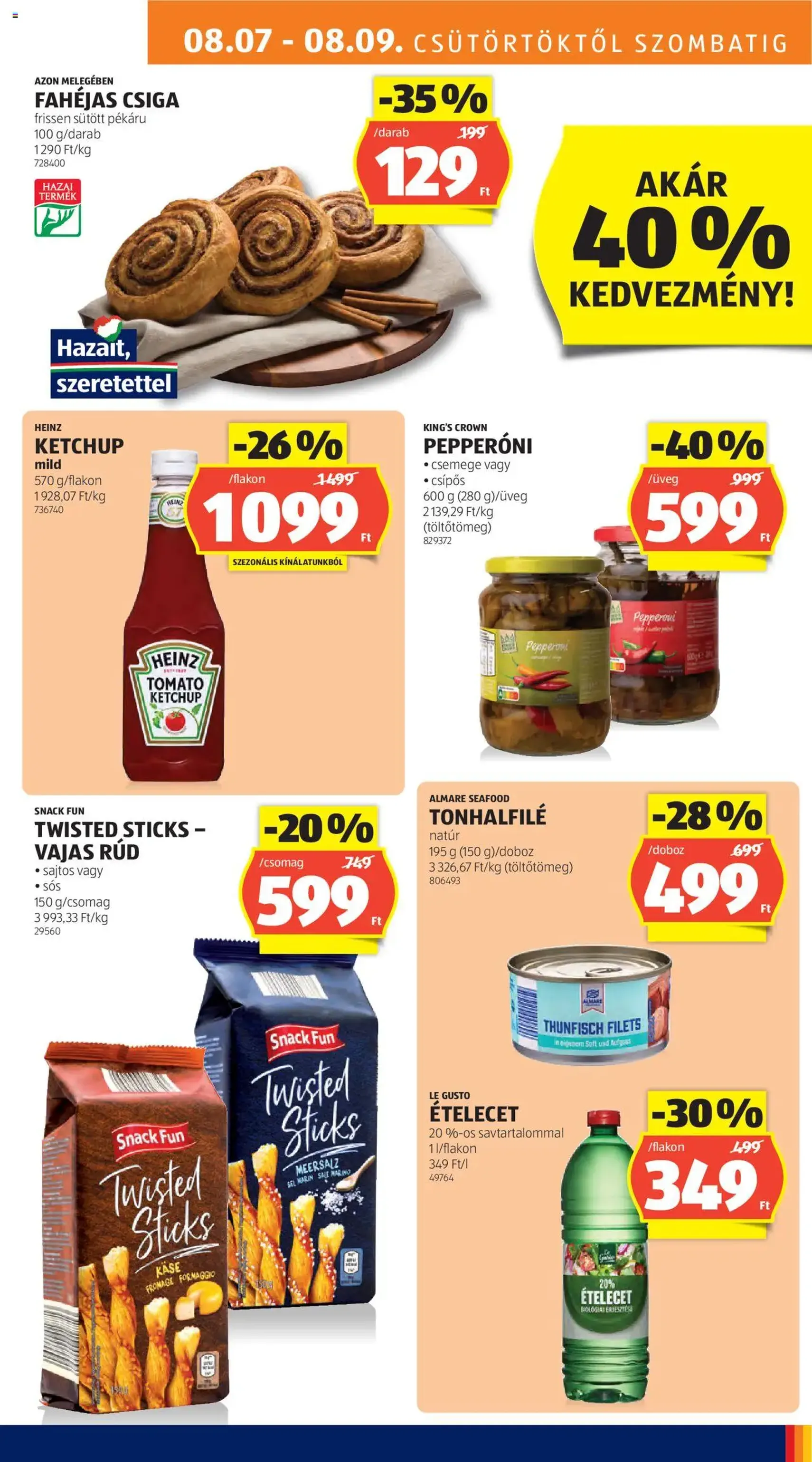 Aldi Akciós újság - 2025.08.07. érvényes szórólap 13 oldal 52 oldalból Aldi Akciós újság - 2025.08.07. érvényes szórólap 13 oldal 52 oldalból