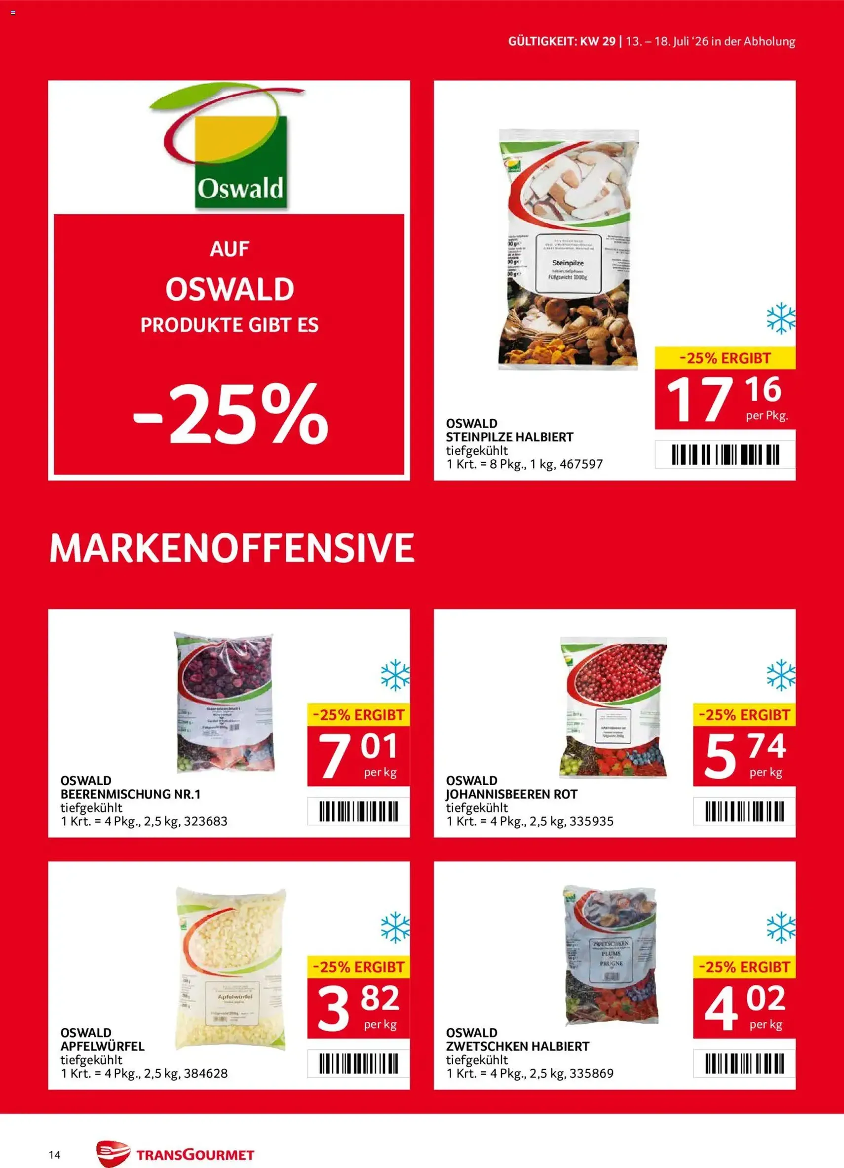Transgourmet Flugblatt - Gültiger Prospekt ab 13.07.2026, Seite 14 von insgesamt 44