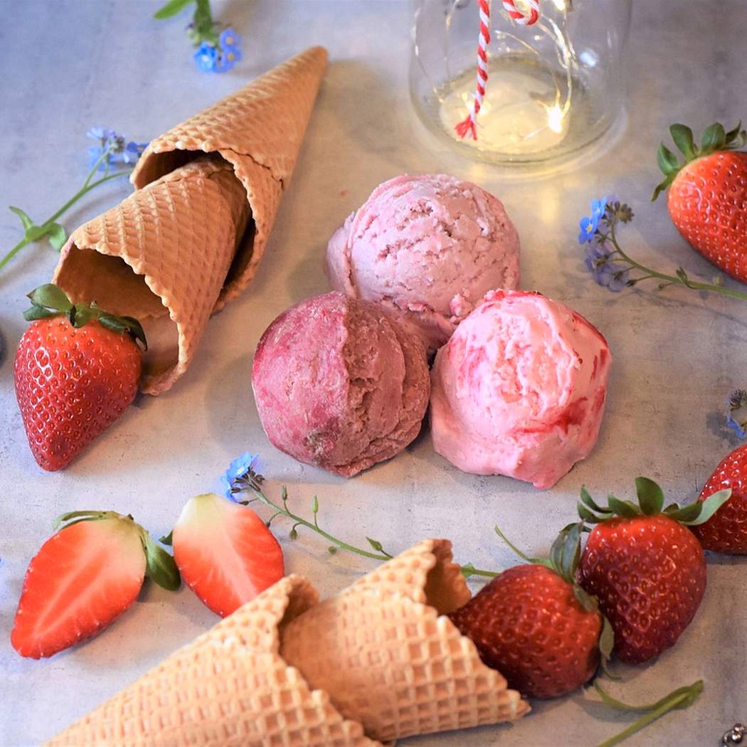 Gelato fatto in casa alle fragole velocissimo