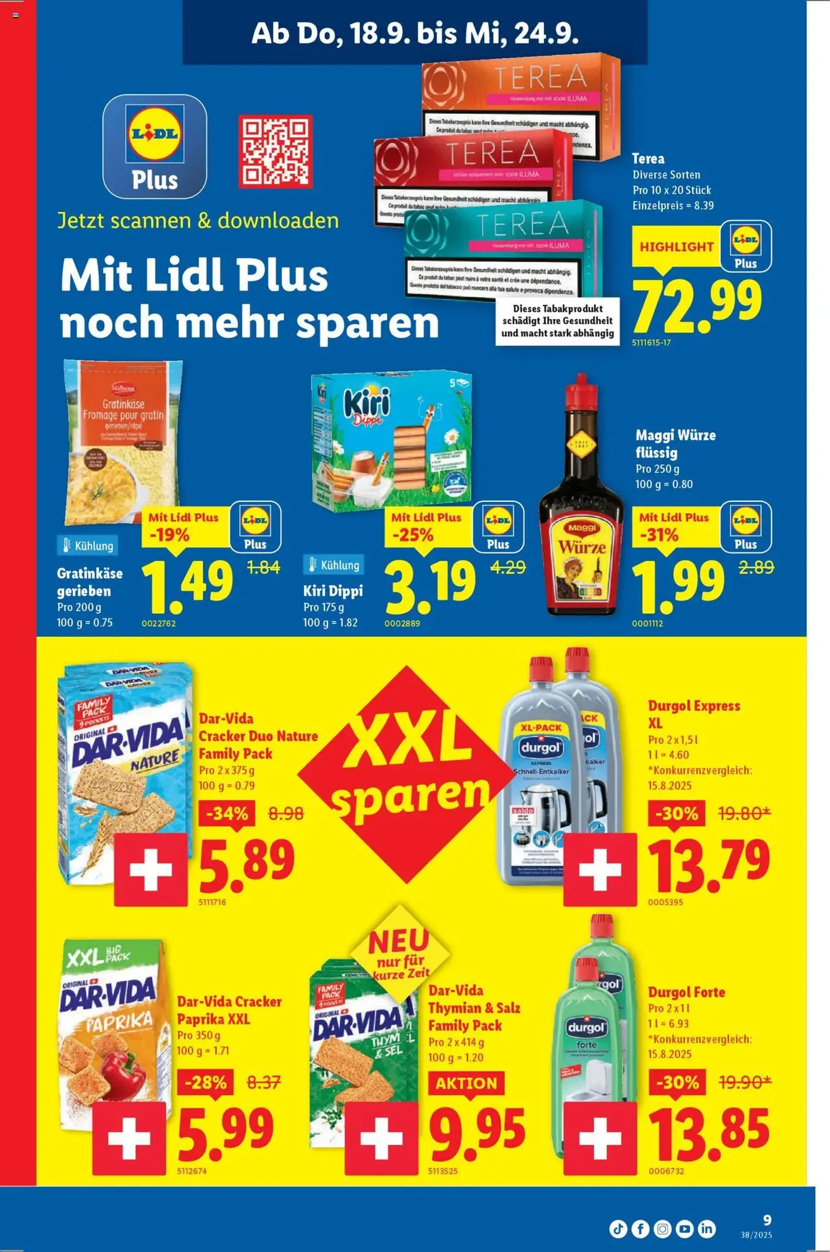 Lidl Aktionen - Gültiger Prospekt ab 18.09.2025, Seite 9 von insgesamt 32