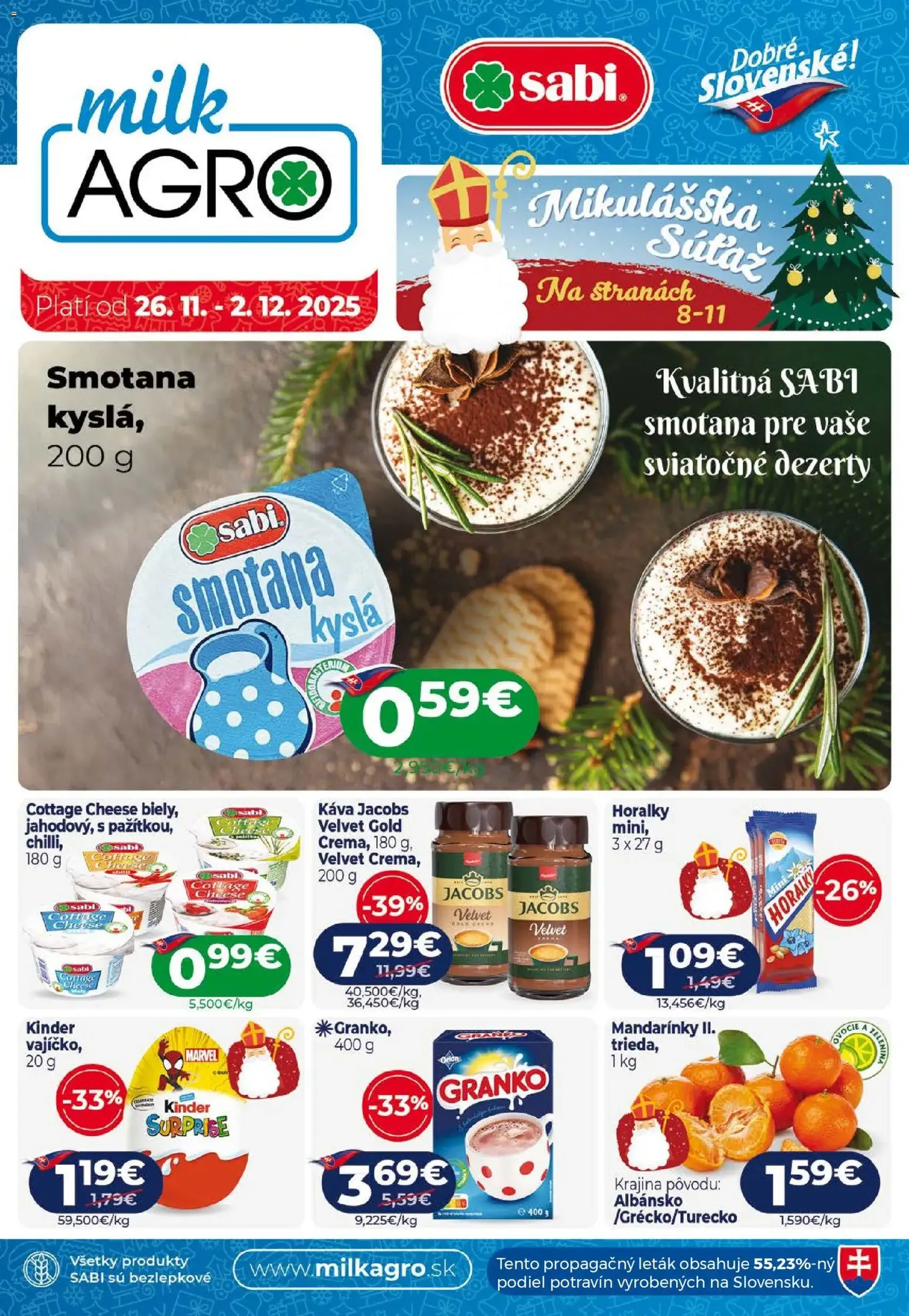 Milk Agro leták - platný leták od 26.11.2025 strana 1 z 16