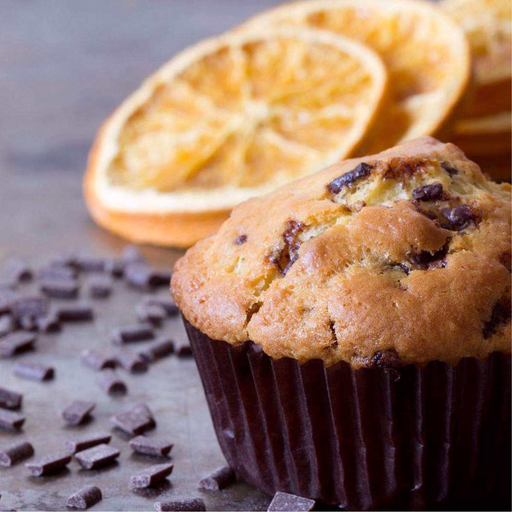 Muffin all'arancia e cioccolato