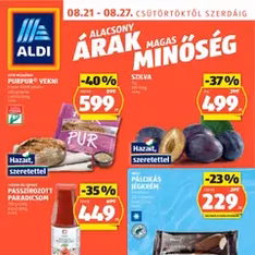 Aldi Akciós újság - szórólap előnézete érvényes 2025.08.21. -tól