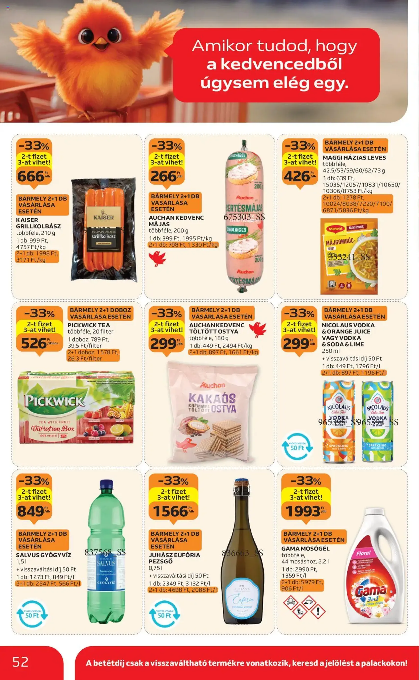 Auchan Akciós újság - 2025.08.07. érvényes szórólap 52 oldal 54 oldalból Auchan Akciós újság - 2025.08.07. érvényes szórólap 52 oldal 54 oldalból