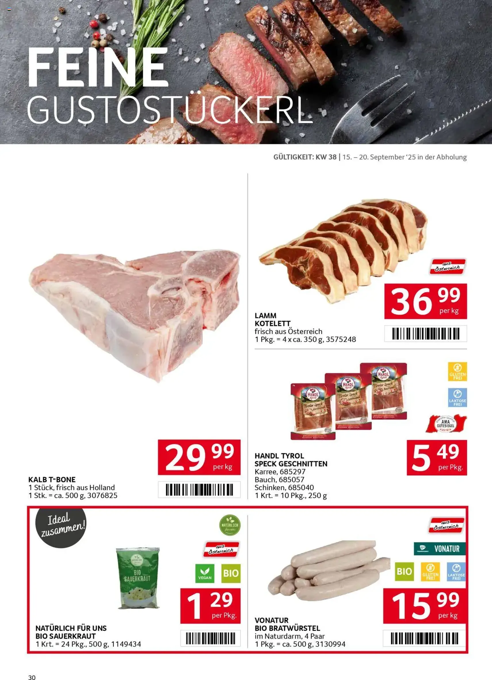 Transgourmet Flugblatt - Gültiger Prospekt ab 14.09.2025, Seite 30 von insgesamt 36 Transgourmet Flugblatt - Gültiger Prospekt ab 14.09.2025, Seite 30 von insgesamt 36