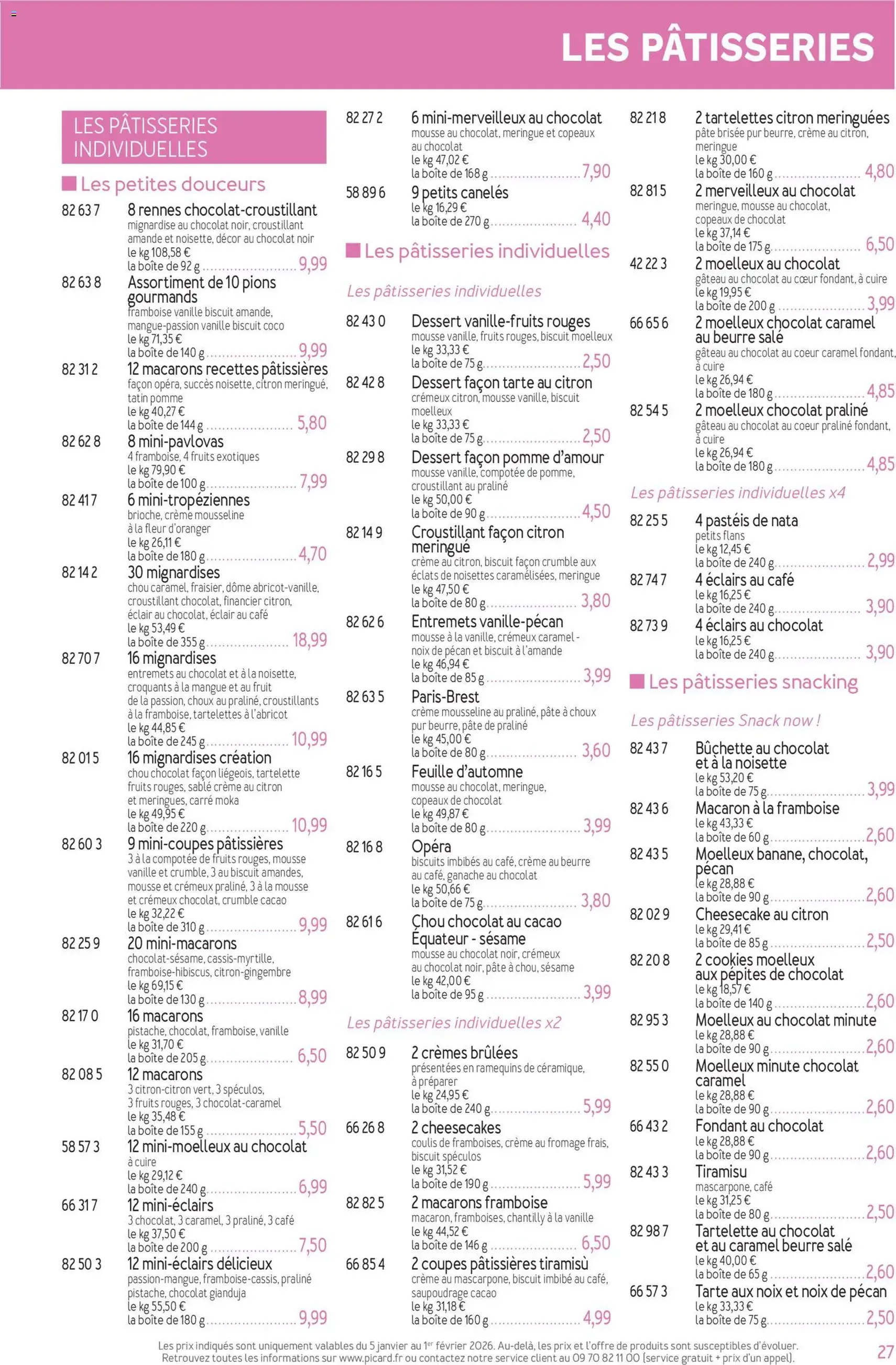 Picard catalogue - brochure valable à partir du 05/01/2026, page 27 sur 36