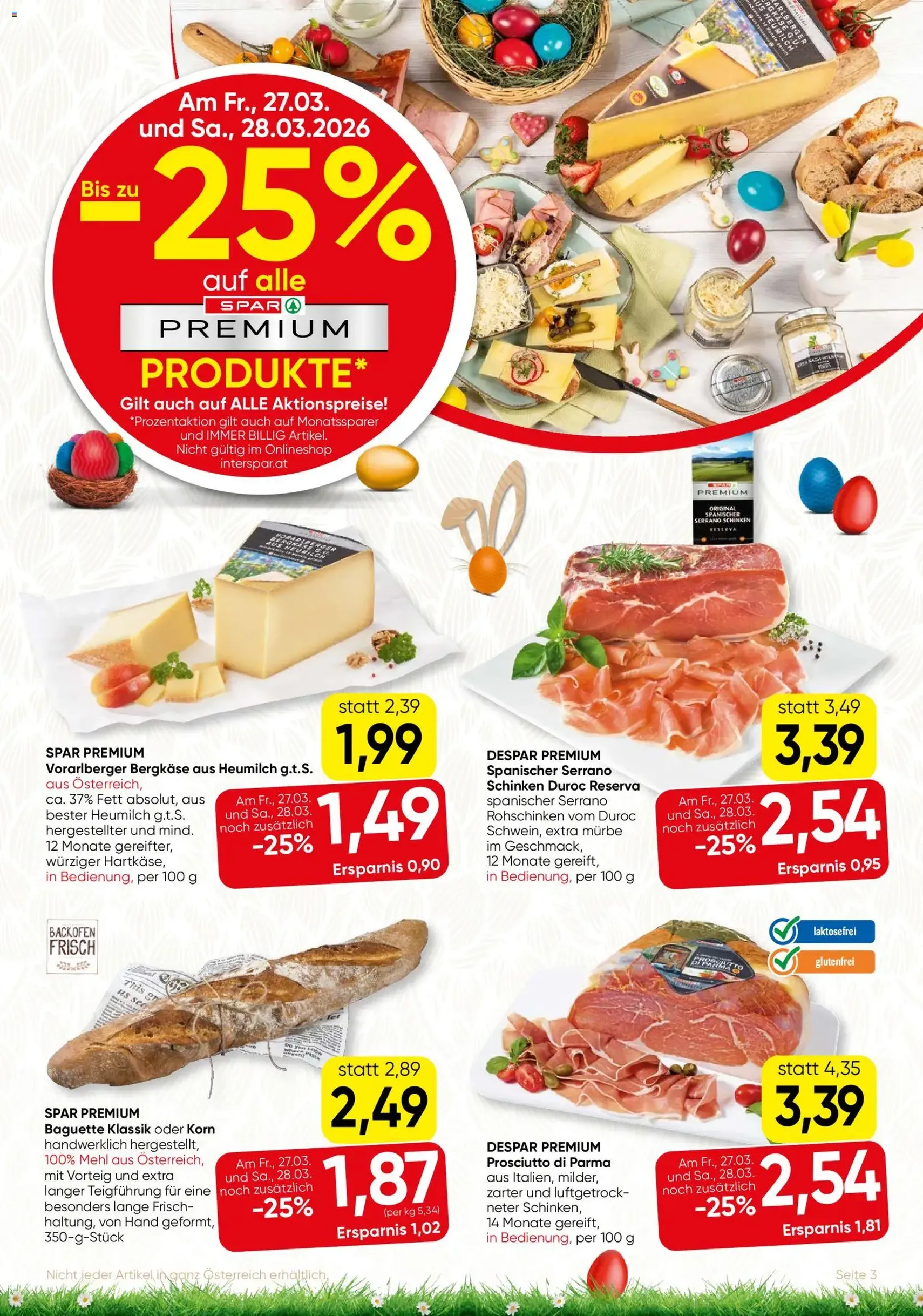 SPAR Gourmet Flugblatt - Gültiger Prospekt ab 26.03.2026, Seite 3 von insgesamt 12