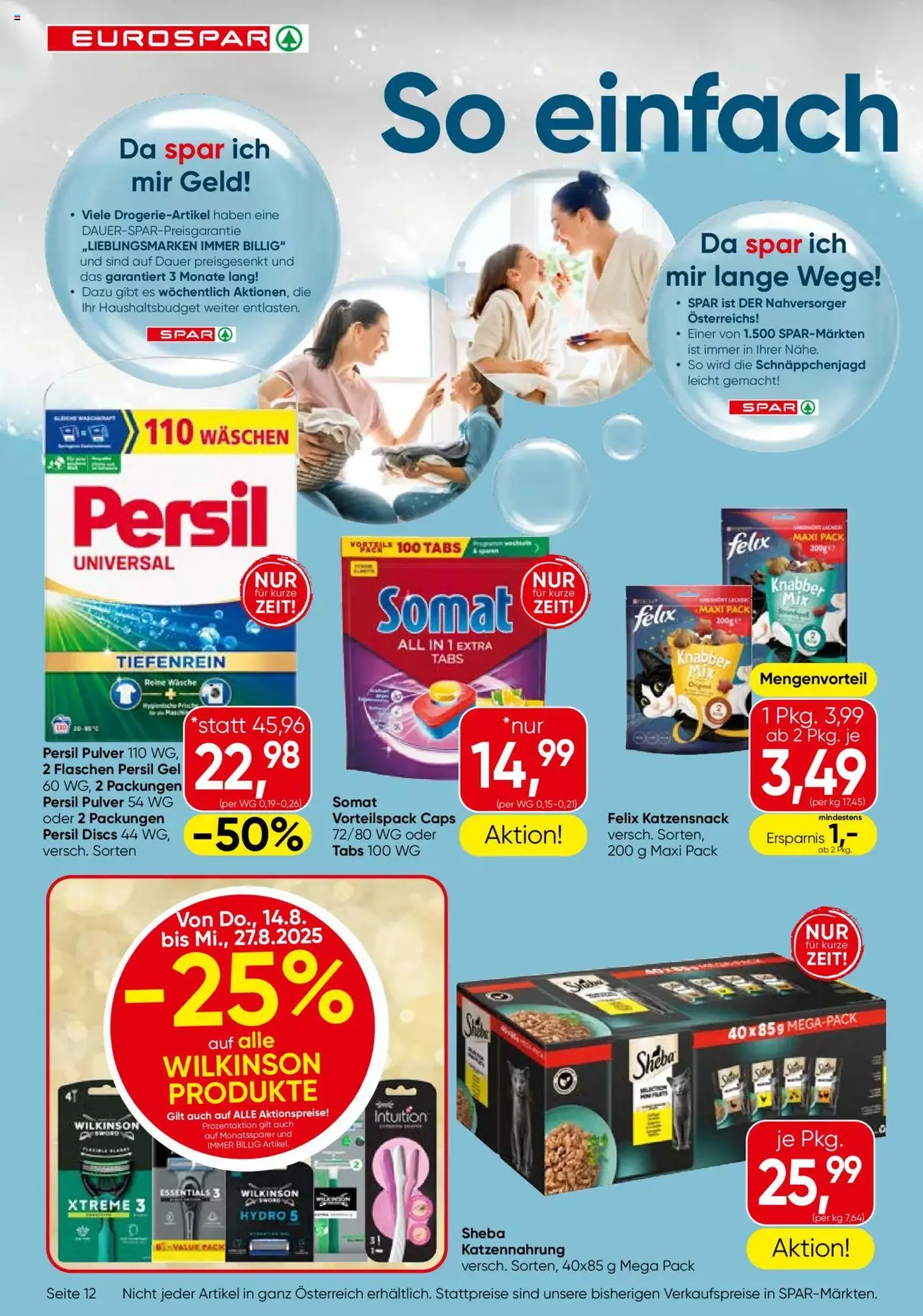 Eurospar Flugblatt - Gültiger Prospekt ab 14.08.2025, Seite 12 von insgesamt 16