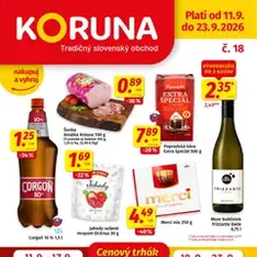 Koruna leták - náhľad letáku platný od 11.09.2026