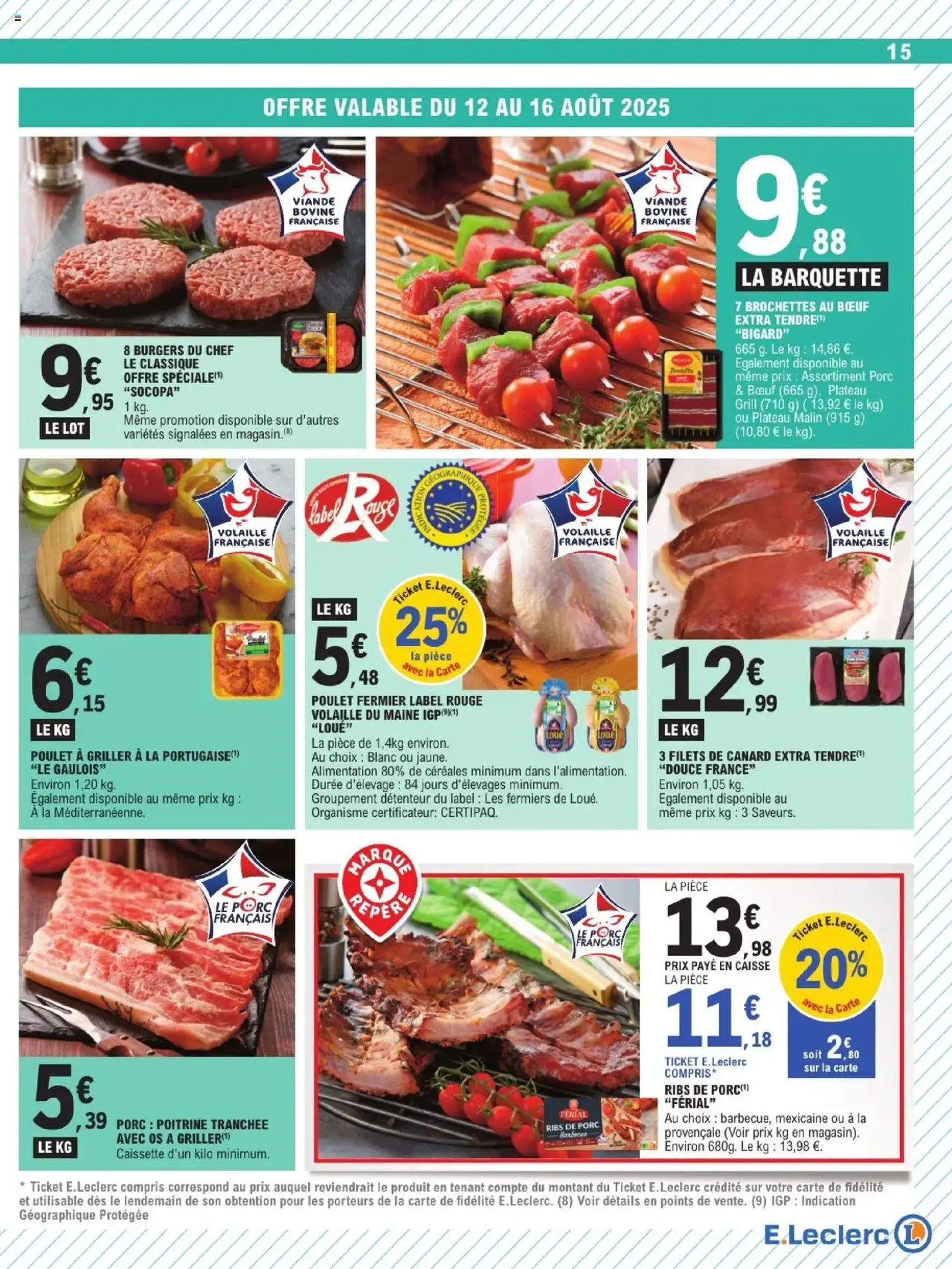E.Leclerc catalogue semaine 34 - brochure valable à partir du 12/08/2025, page 15 sur 40