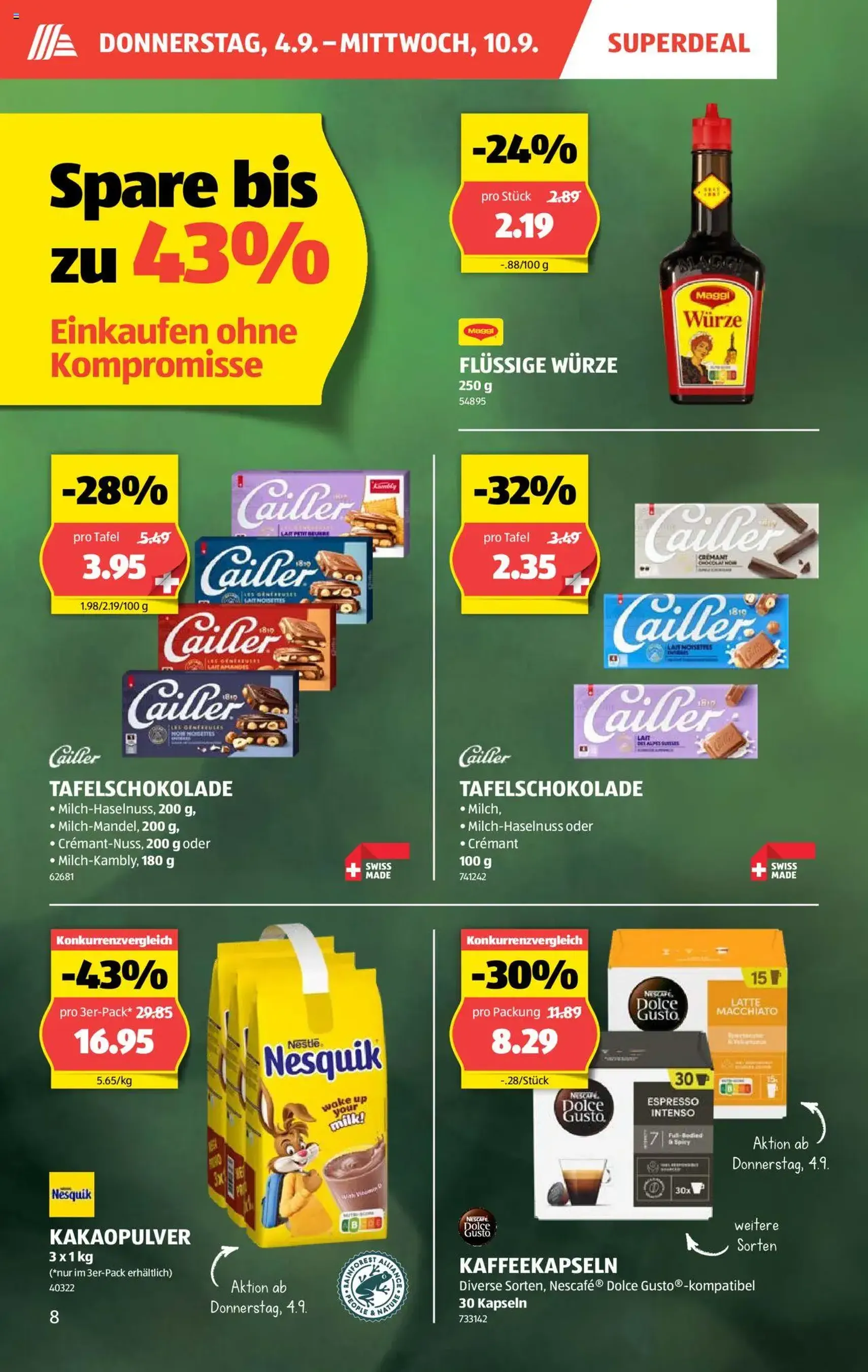 Aldi Aktionen - Gültiger Prospekt ab 04.09.2025, Seite 8 von insgesamt 35 Aldi Aktionen - Gültiger Prospekt ab 04.09.2025, Seite 8 von insgesamt 35