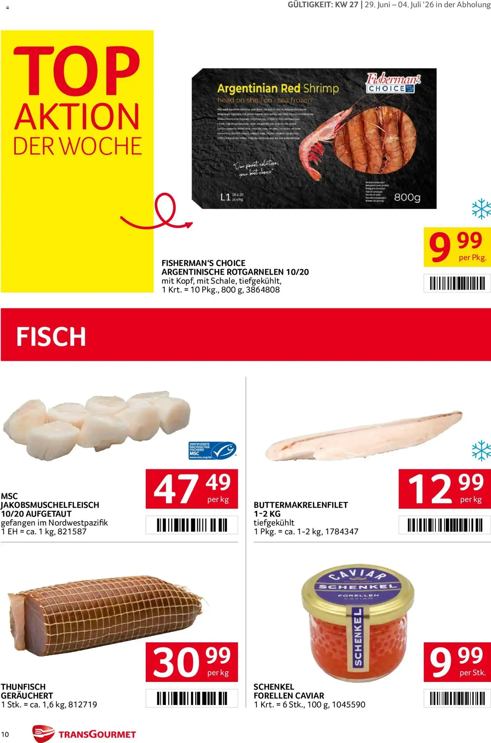 Transgourmet Flugblatt - Gültiger Prospekt ab 29.06.2026, Seite 10 von insgesamt 28