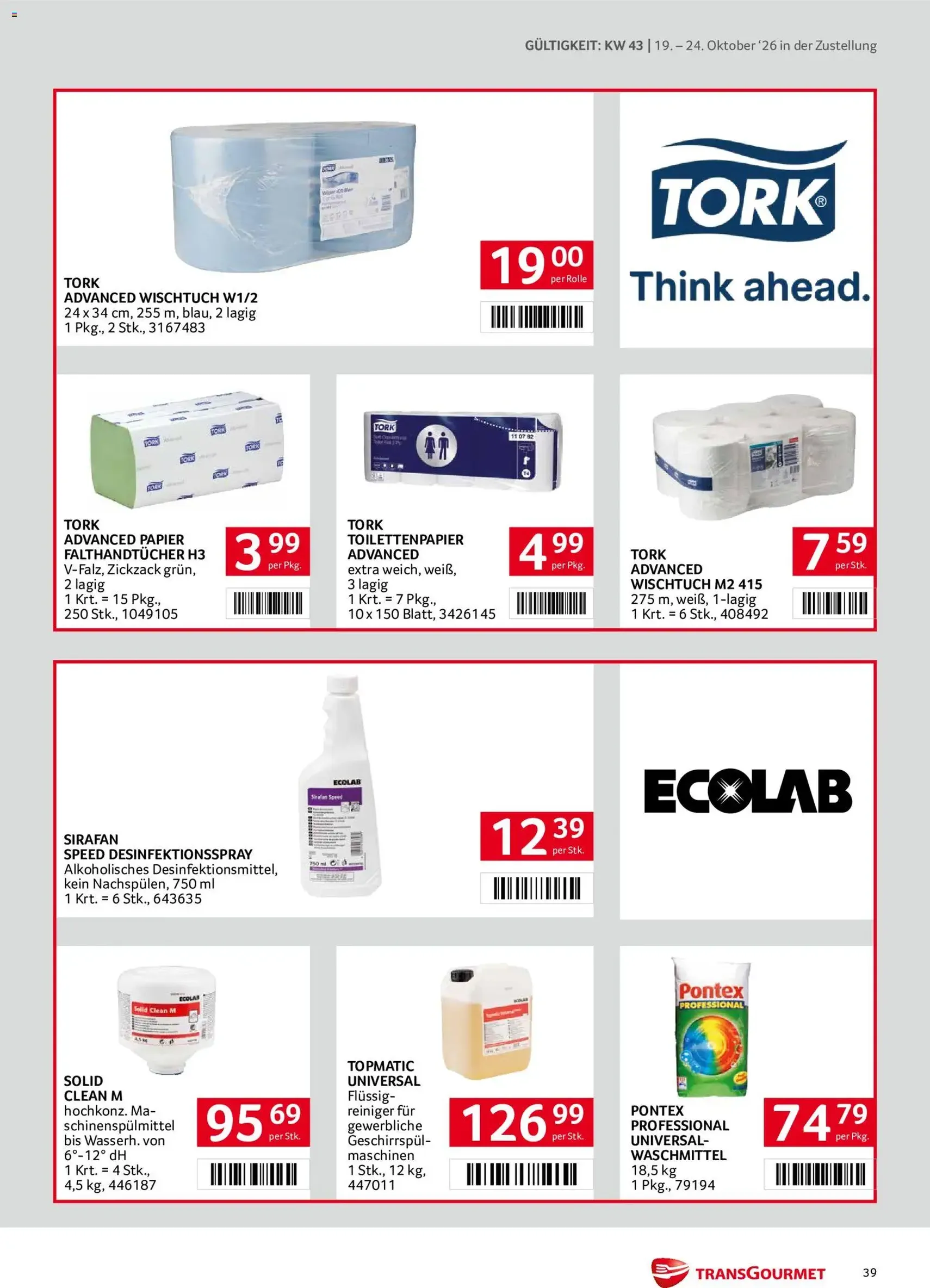 Transgourmet Flugblatt - Gültiger Prospekt ab 19.10.2026, Seite 39 von insgesamt 40