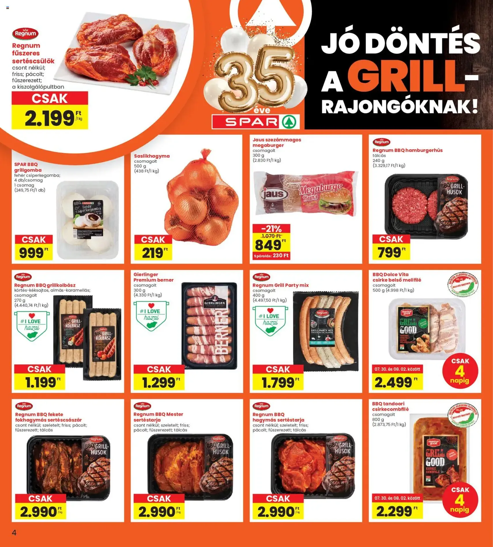 Interspar akciós újság - 2026.07.30. érvényes szórólap 4 oldal 19 oldalból