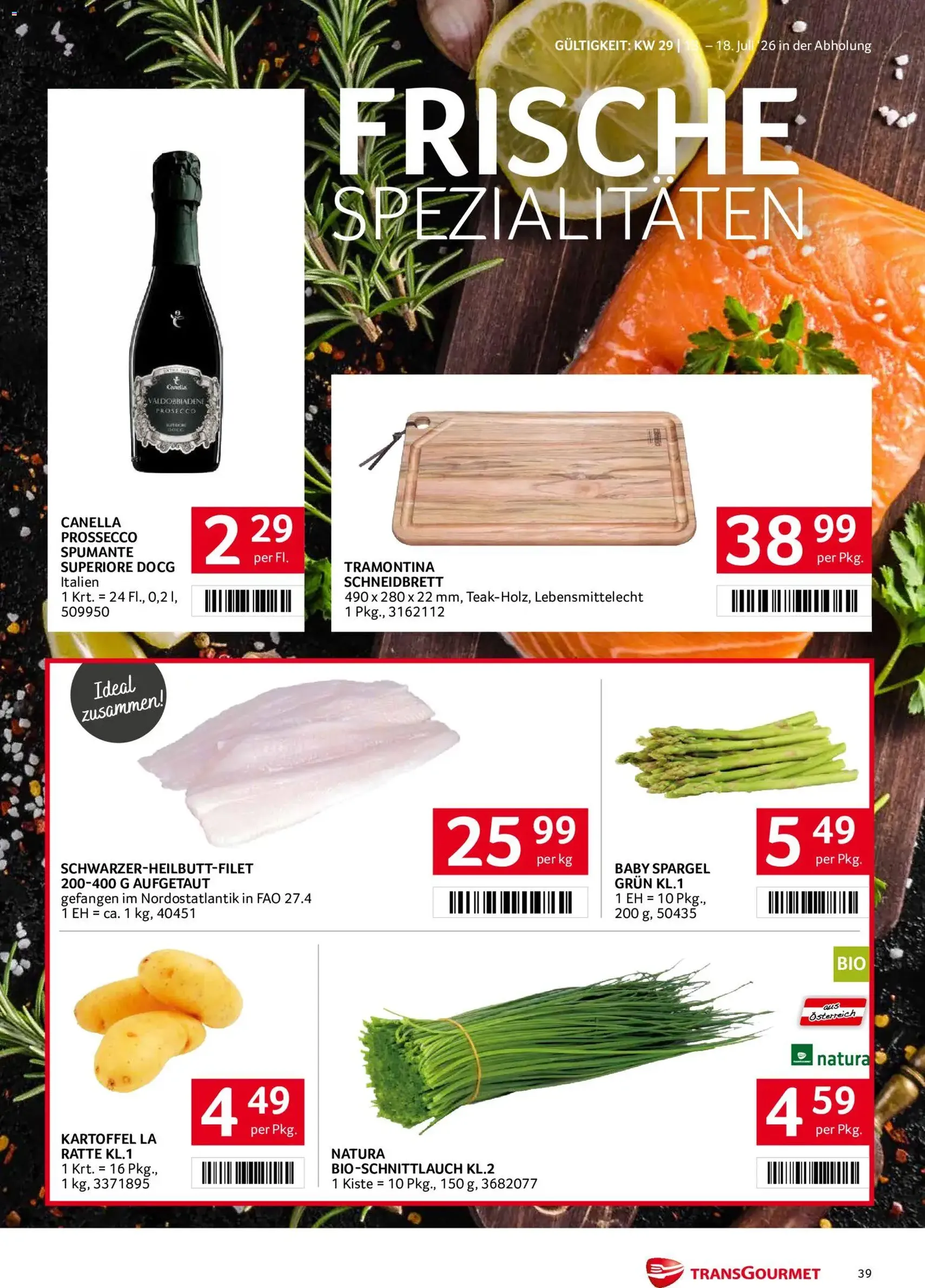 Transgourmet Flugblatt - Gültiger Prospekt ab 13.07.2026, Seite 39 von insgesamt 44