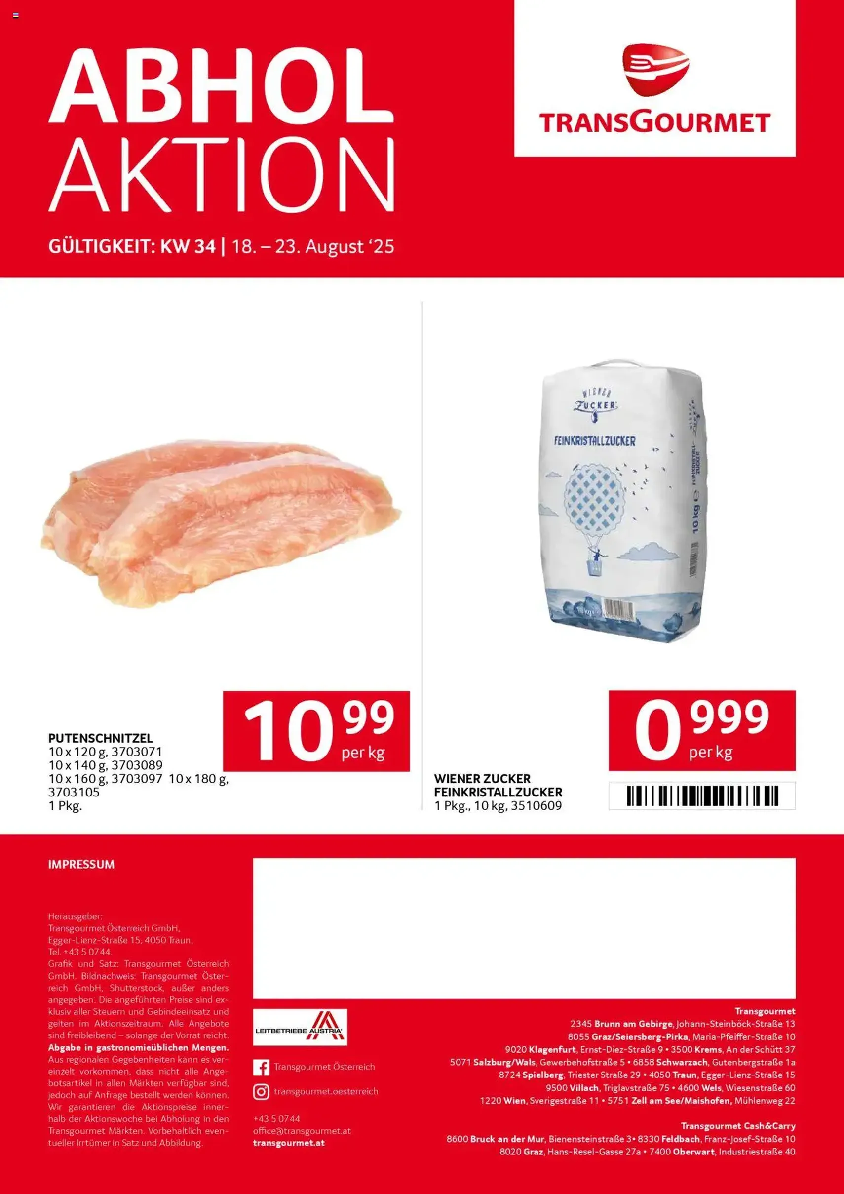Transgourmet Flugblatt - Gültiger Prospekt ab 17.08.2025, Seite 27 von insgesamt 27